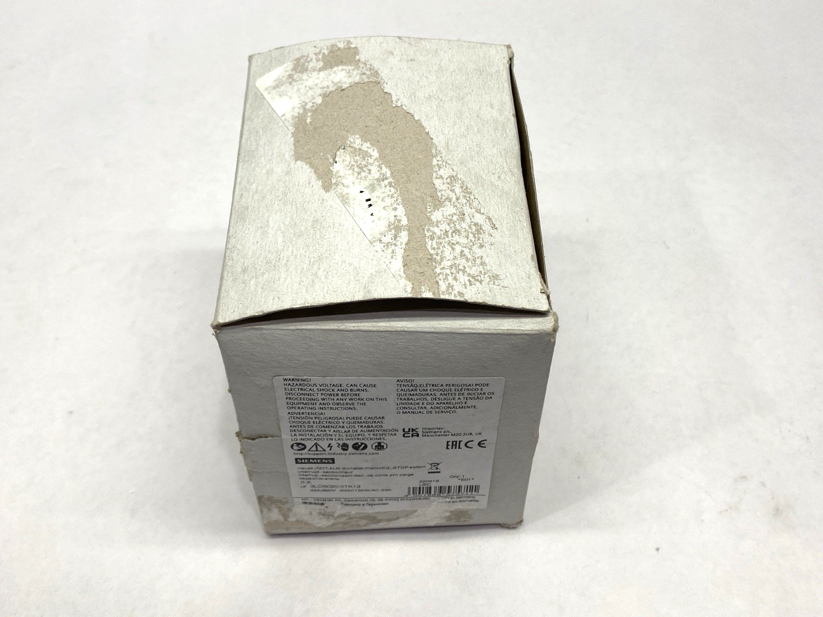 Siemens 3LD5020-0TK13 Molded Case Disconnect Switch MISSING TERMINAL COVER - Maverick Industrial Sales