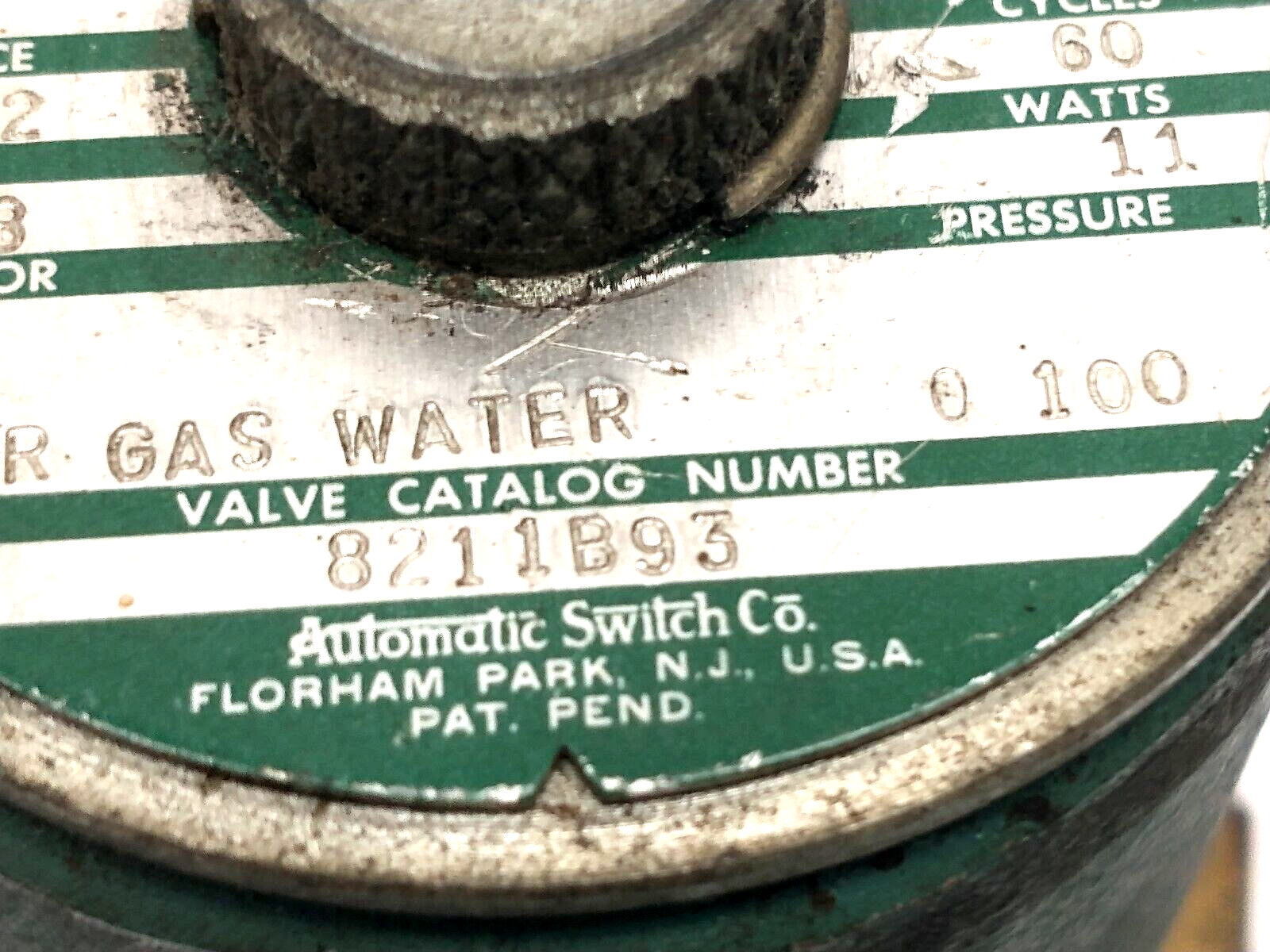 ASCO 8211B93 2-Way Solenoid Valve 120V 11W 1/2" Orifice 3/8" NPT - Maverick Industrial Sales