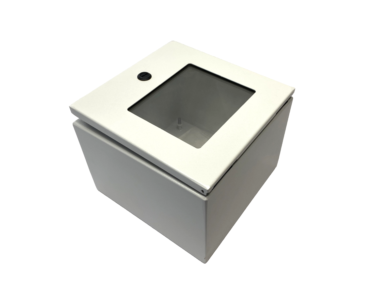 Wiegmann N412121208WCLG Wall Mount Enclosure w/ Window 12"x12Xx8" Light Gray - Maverick Industrial Sales