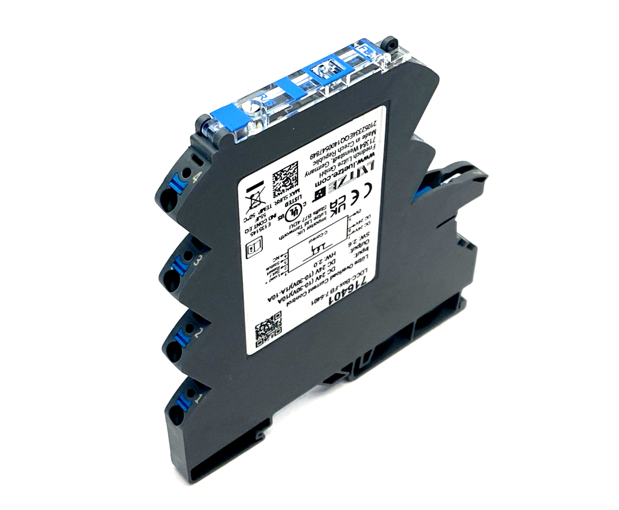 Lutze 716401 Electronic Circuit Breaker 10A 24VDC LOCC-Box-FB 7-6401 - Maverick Industrial Sales
