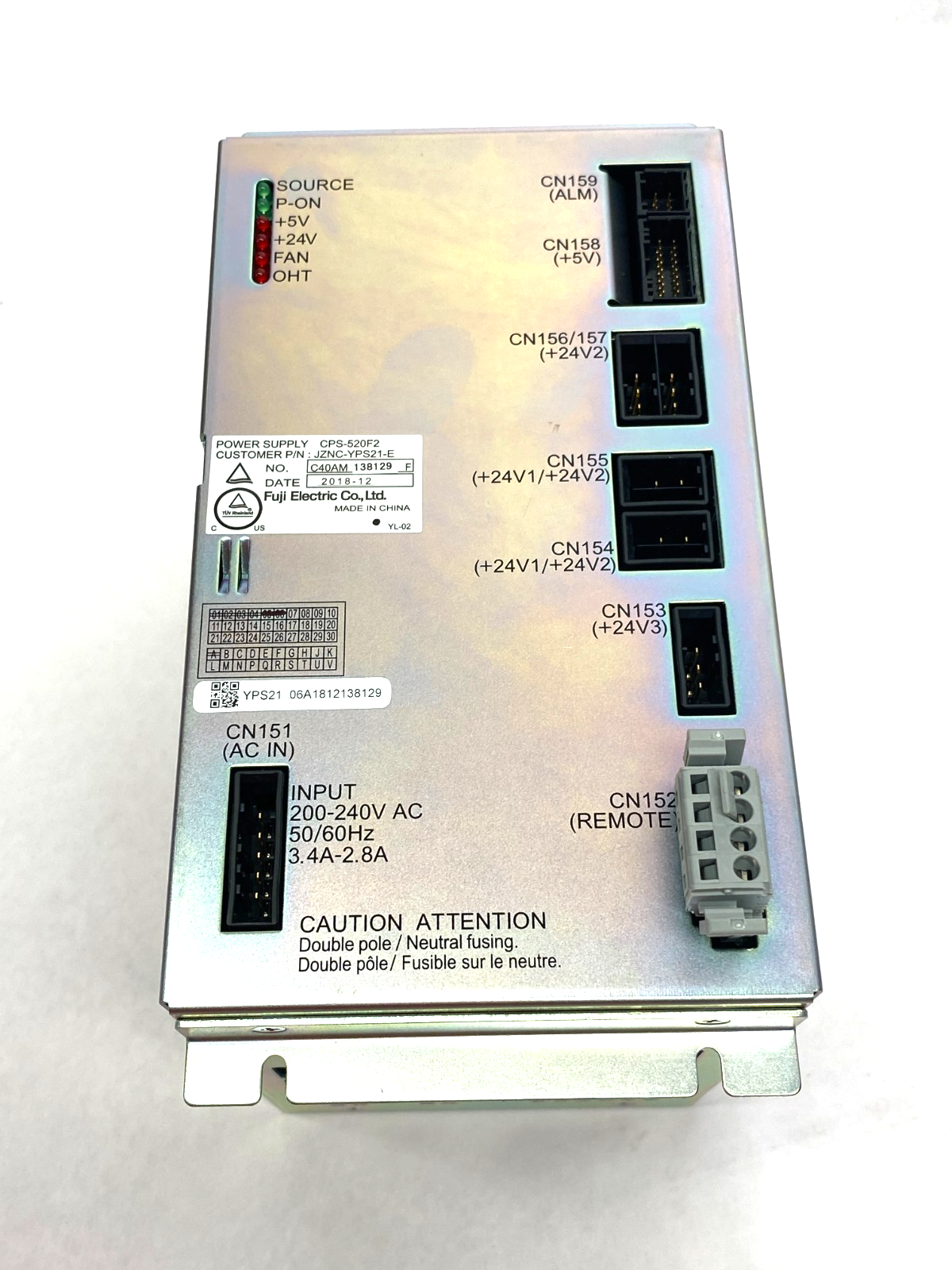 Yaskawa Fuji JZNC-YPS21-E Power Supply Servo Controller DX200 - Maverick Industrial Sales