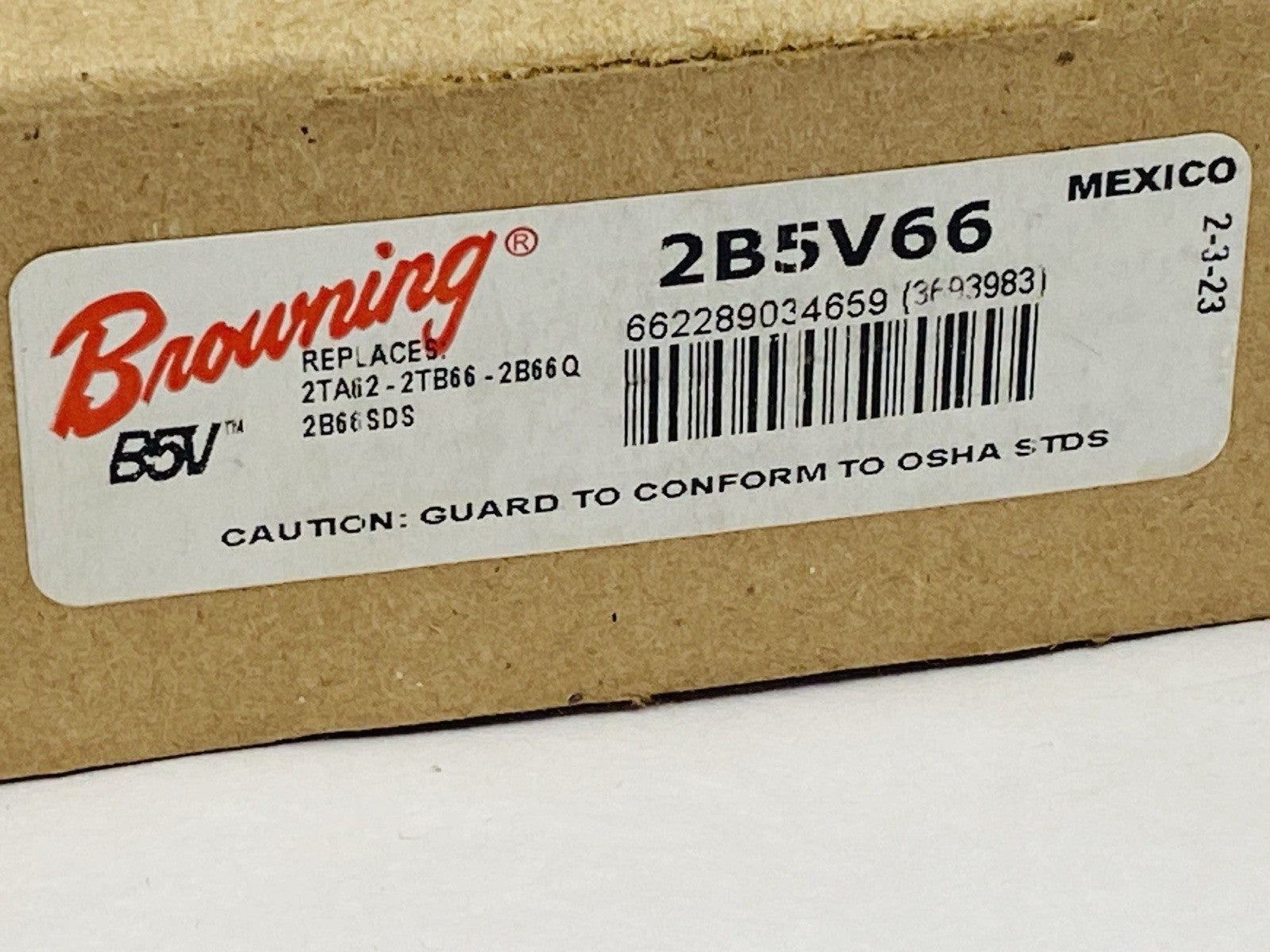 Browning 2B5V66 V-Belt Pulley 2-Groove 6.88" OD - Maverick Industrial Sales