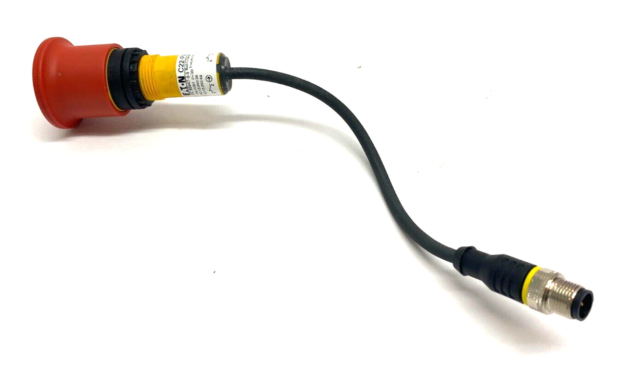 C22-PVT45P-K02-P10 | Eaton 22mm Emergency Stop Switch 3-Pos Non-Illuminated 24V - Used - Maverick Industrial Sales