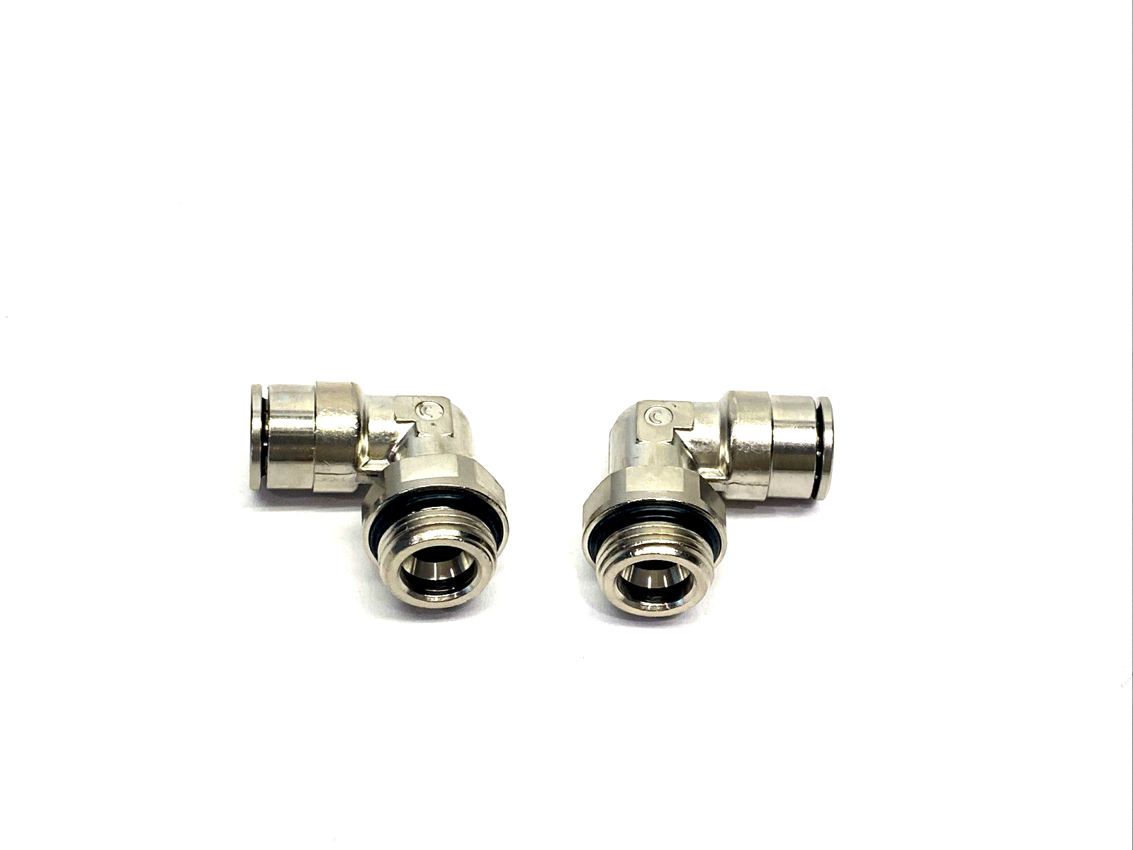 Atlas Copco 0702.0706 Elbow Fitting 10-G3/8-A-360 10mm Tube 702.0706 LOT OF 2 - Maverick Industrial Sales