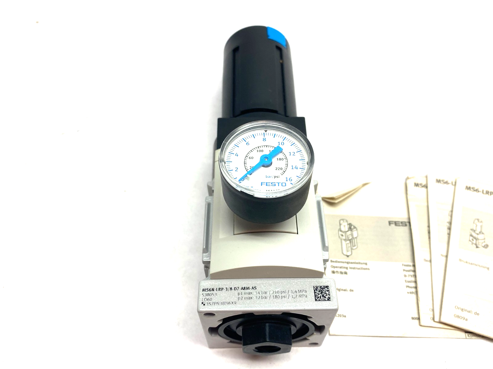 Festo MS6N-LRP-3/8-D7-A8M-AS Pneumatic Pressure Regulator 538053 - Maverick Industrial Sales