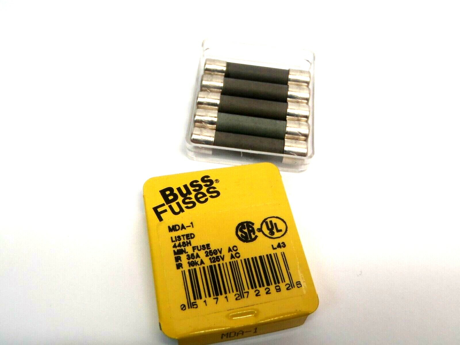 Bussman Fuses MDA-1 Amp 250V Ceramic Time Delay Fuse PACK OF 5 - Maverick Industrial Sales