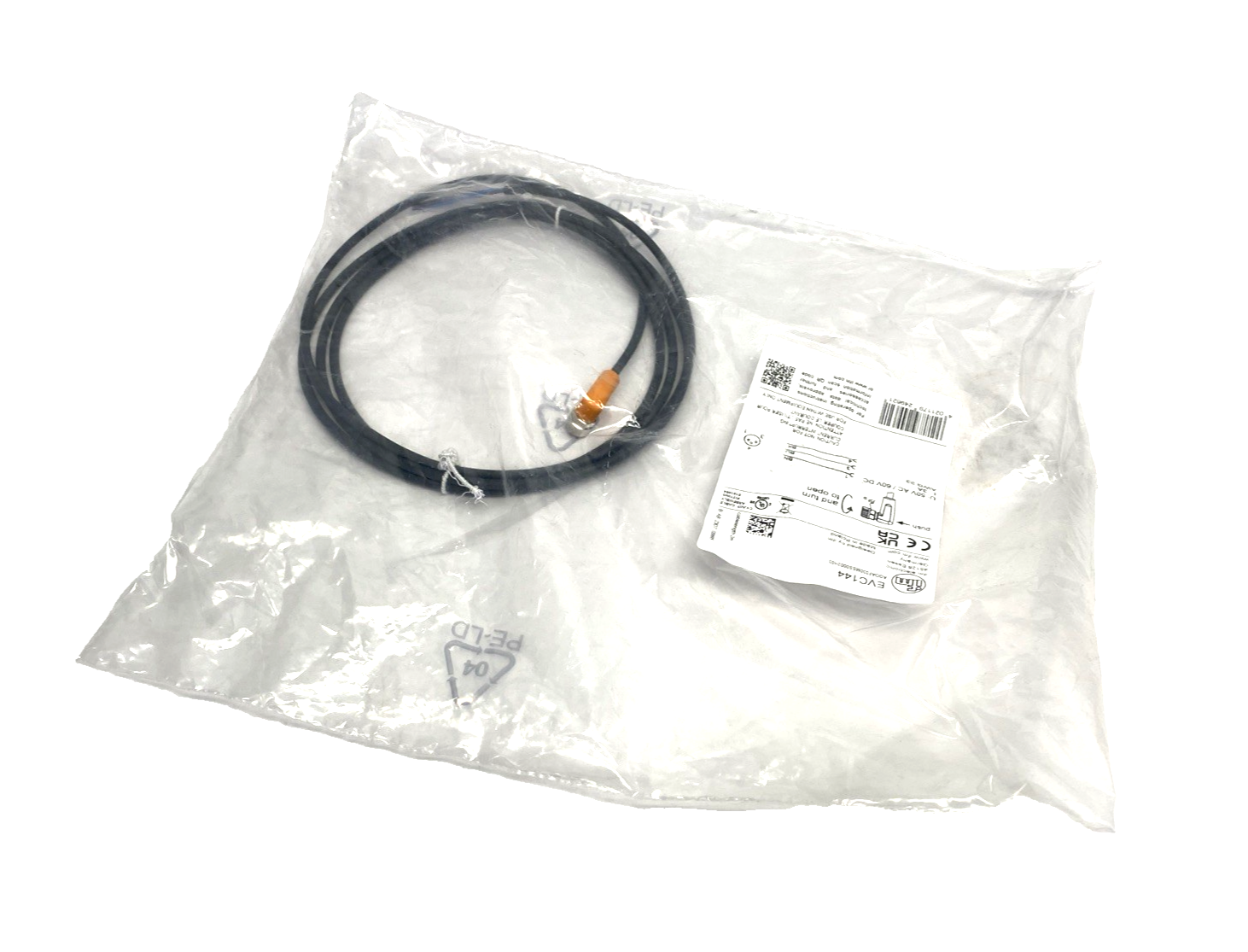 EVC144 | ifm Female Cordset M8 Female Angle 3-Pin 2m ADOAF030MSS0002H03 - New - Maverick Industrial Sales