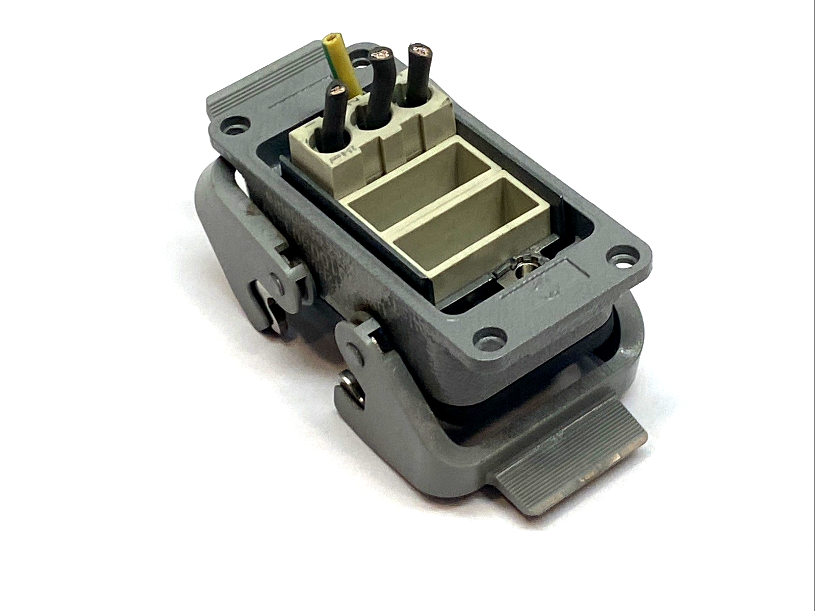 09300100301 | Harting HAN B Bulkhead Housing w/ 09 14 003 2601 A Insert IP65 OEM - Used - Maverick Industrial Sales