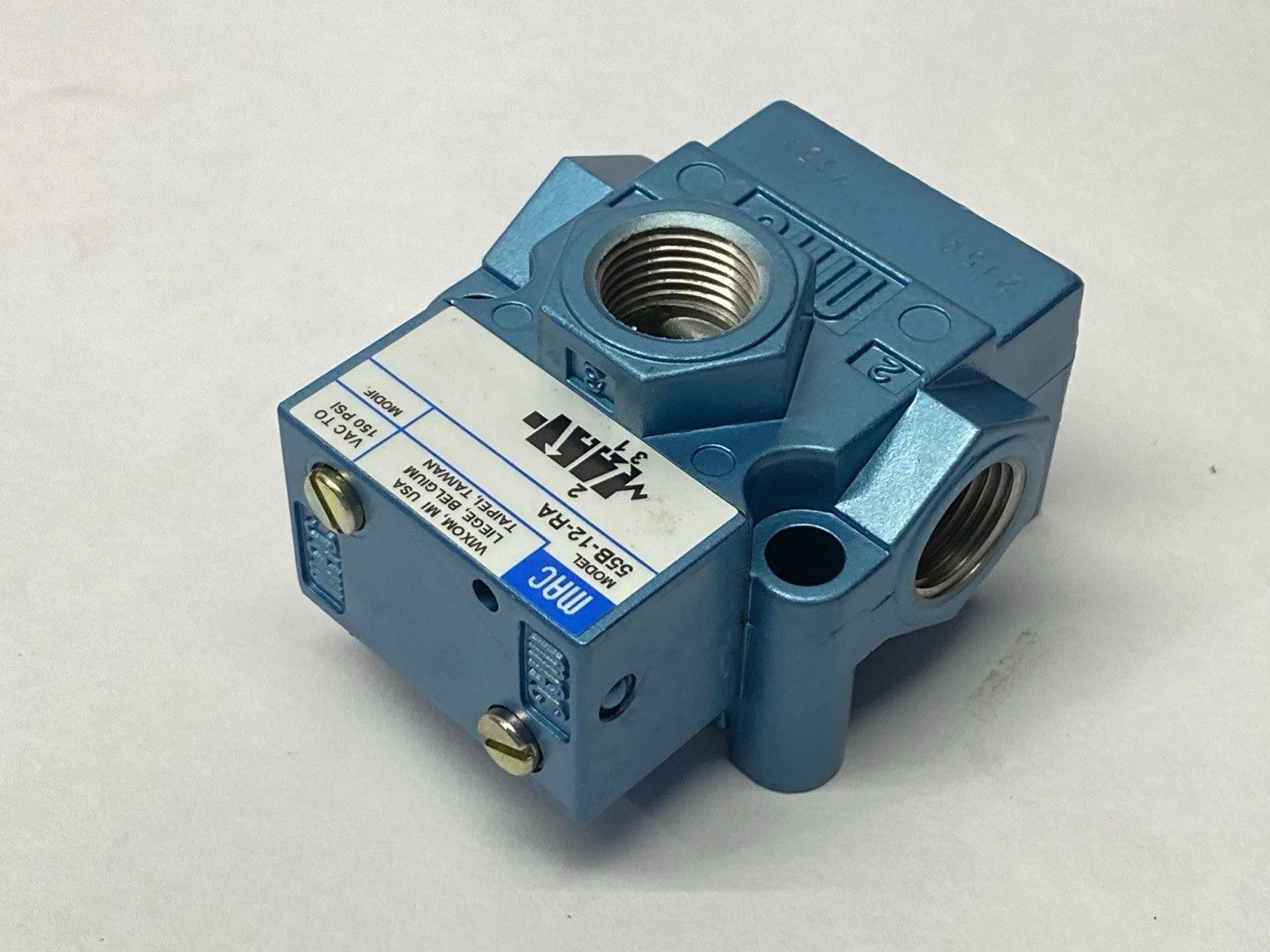 Mac Valves 55B-12-RA 3-Way Pneumatic Solenoid Valve - Maverick Industrial Sales