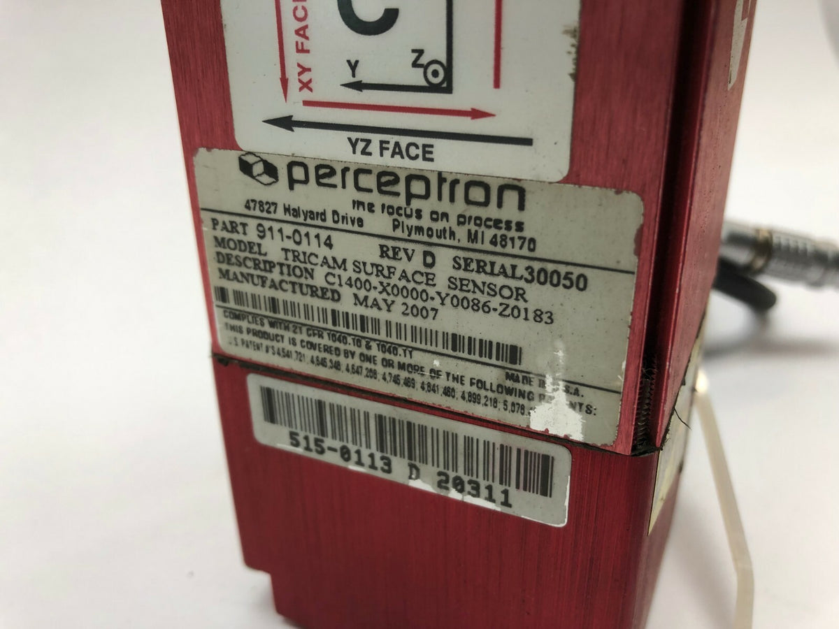 911-0114 | Perceptron Digital 3 TriCam Surface Sensor Rev. D - Used - Maverick Industrial Sales