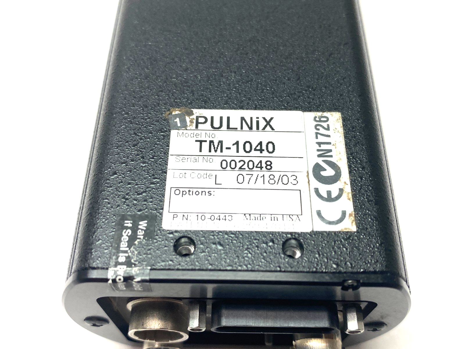 Pulnix TM-1040 Progressive Scan High Resolution Digital CCD Camera 10-0443 - Maverick Industrial Sales