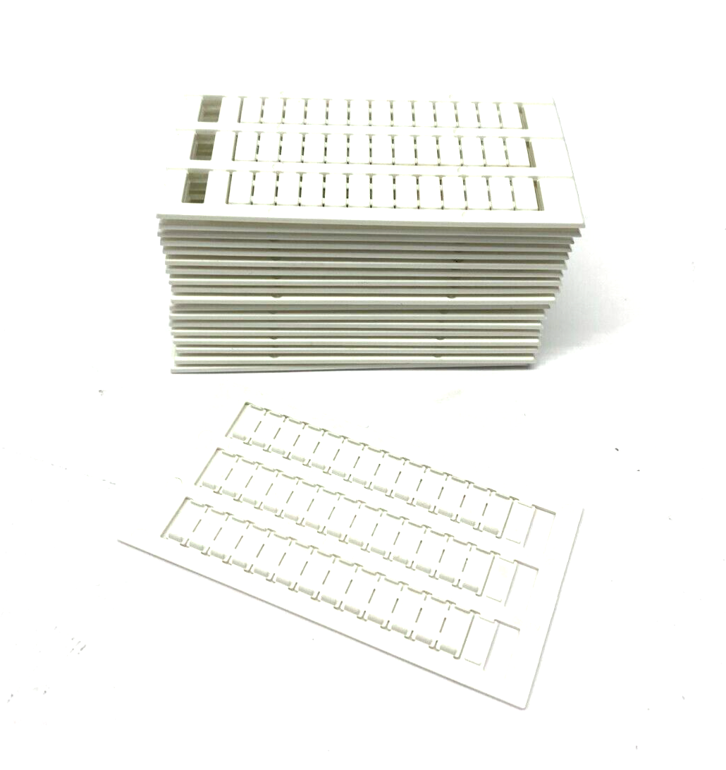 ABB 1SNK150000R0000 Terminal Block Blank Marker White MC612 LOT OF 19 SHEETS - Maverick Industrial Sales