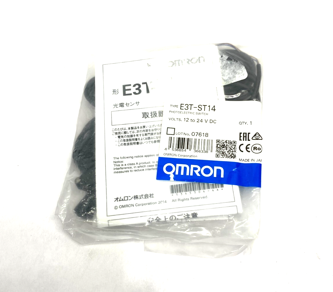 Omron E3T-ST14 Ultra-Compact Through-Beam Photoelectric Sensor Emitter, Receiver - Maverick Industrial Sales