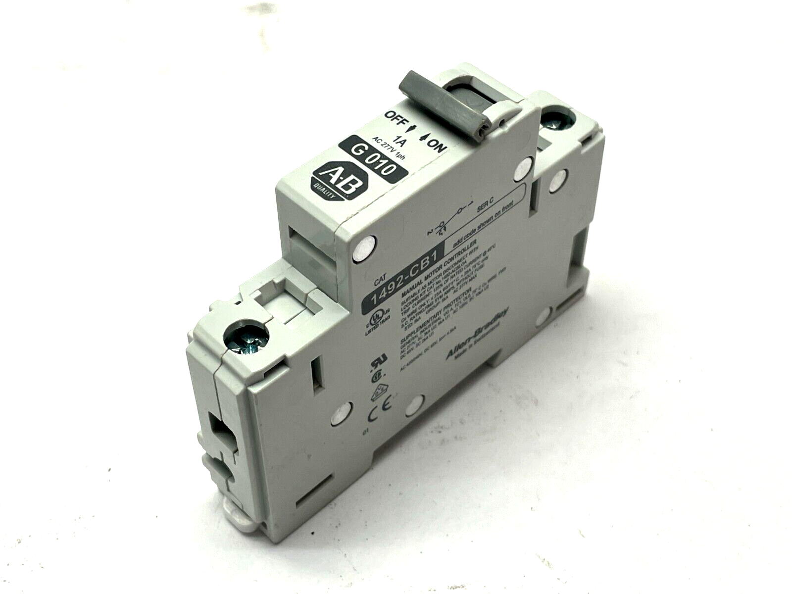 Allen Bradley 1492-CB1G010 Manual Motor Controller LOT OF 2 - Maverick Industrial Sales