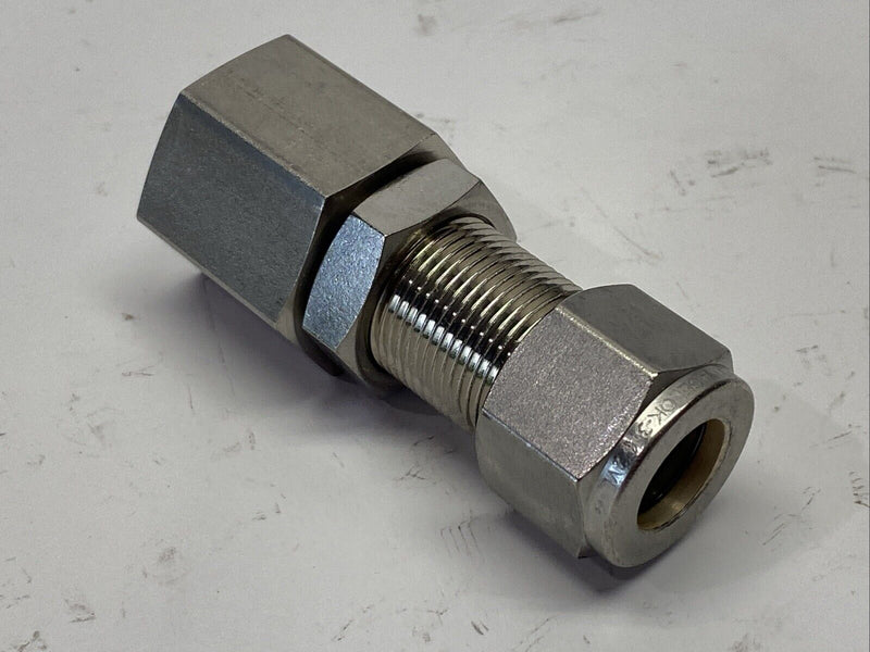 Swagelok SS-810-71-8 Bulkhead Female Connector 1/2" Tube OD x 1/2" Female NPT - Maverick Industrial Sales