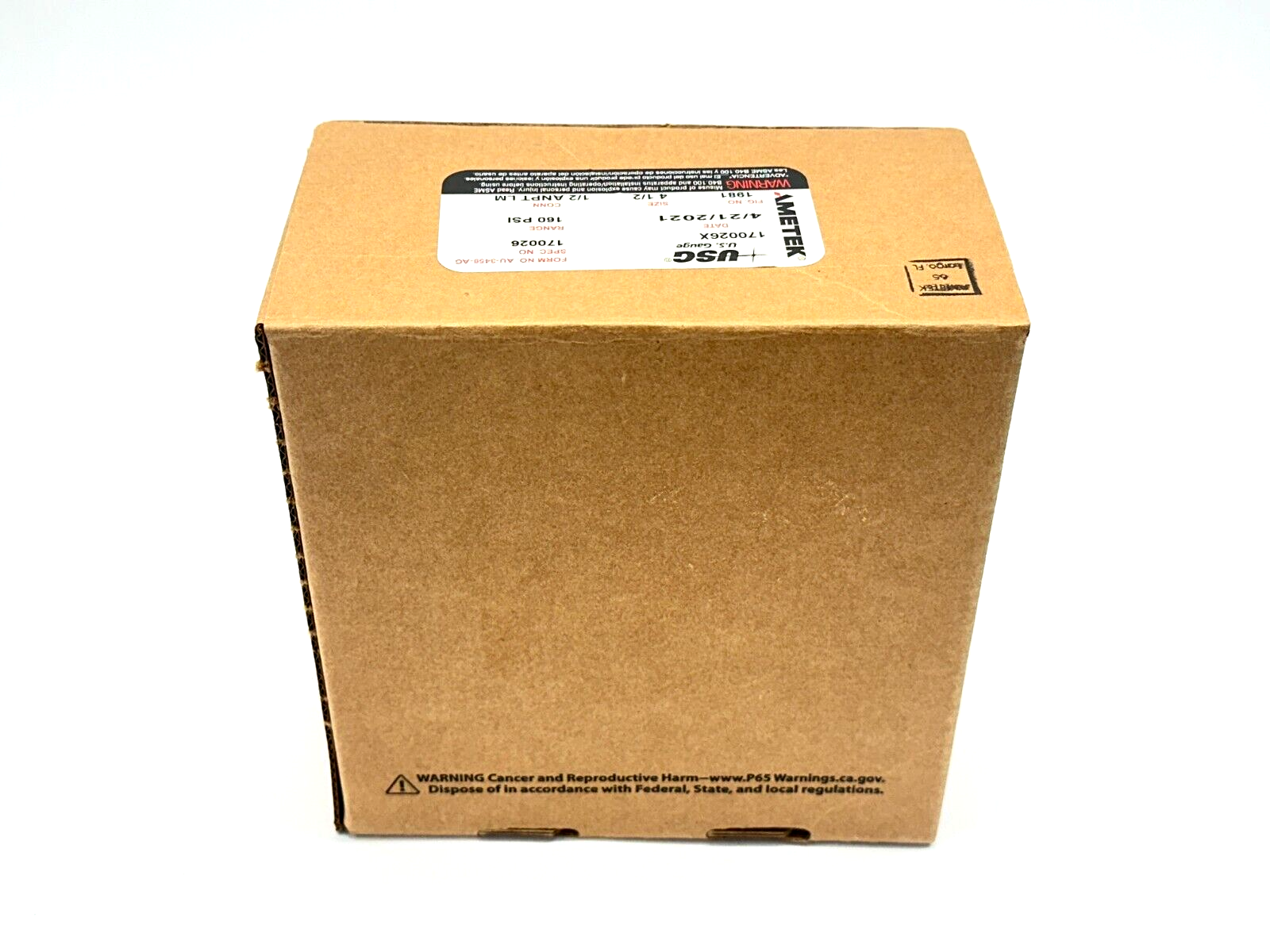 Ametek 170026X SOLFRUNT Process Gauge 4-1/2" 1981 1/2" ANPT LM - Maverick Industrial Sales