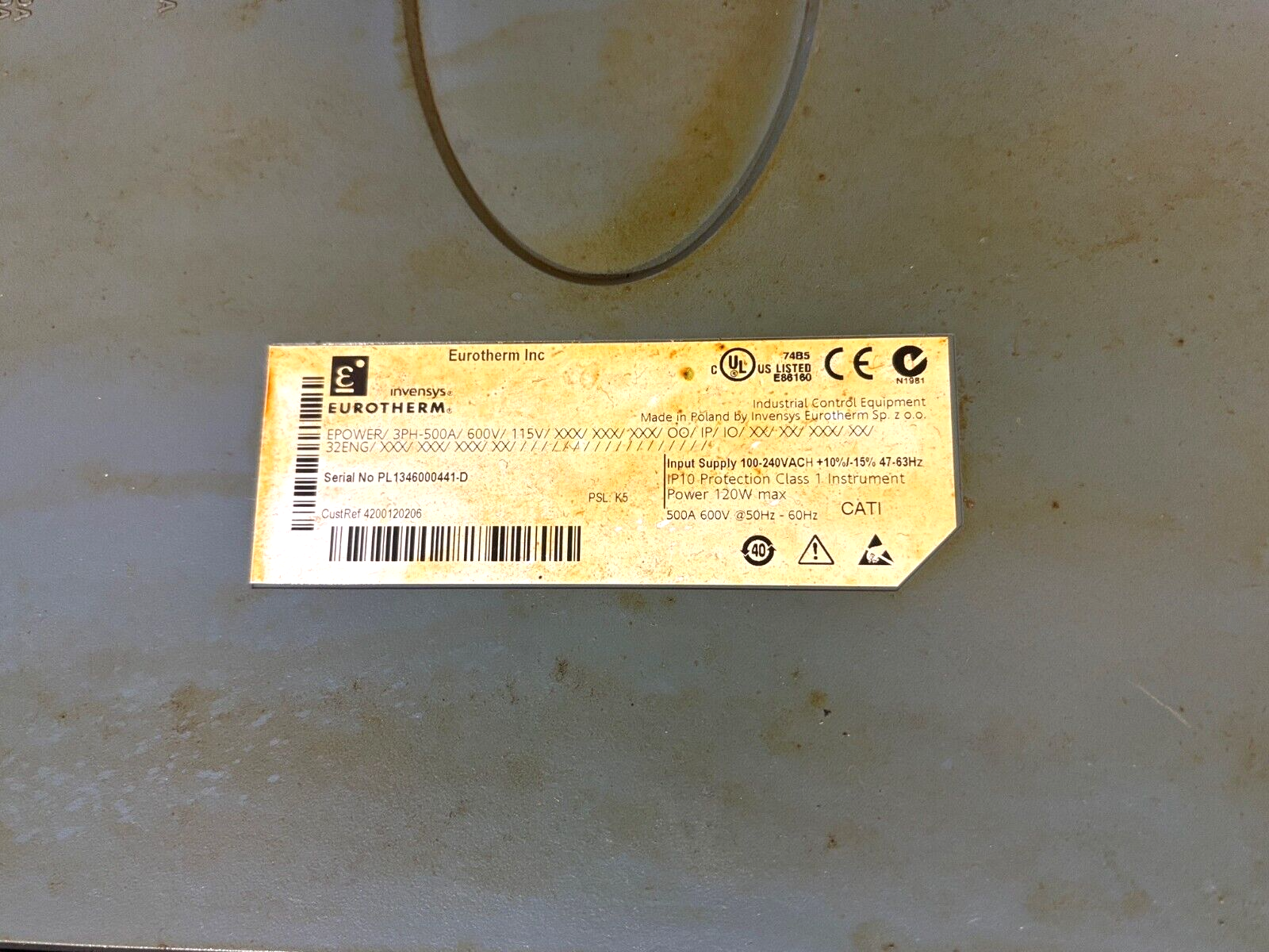 Eurotherm Epower 3PH-500A / 600V / 115V, 500 AMP SCR Power Controller, Rectifier - Maverick Industrial Sales