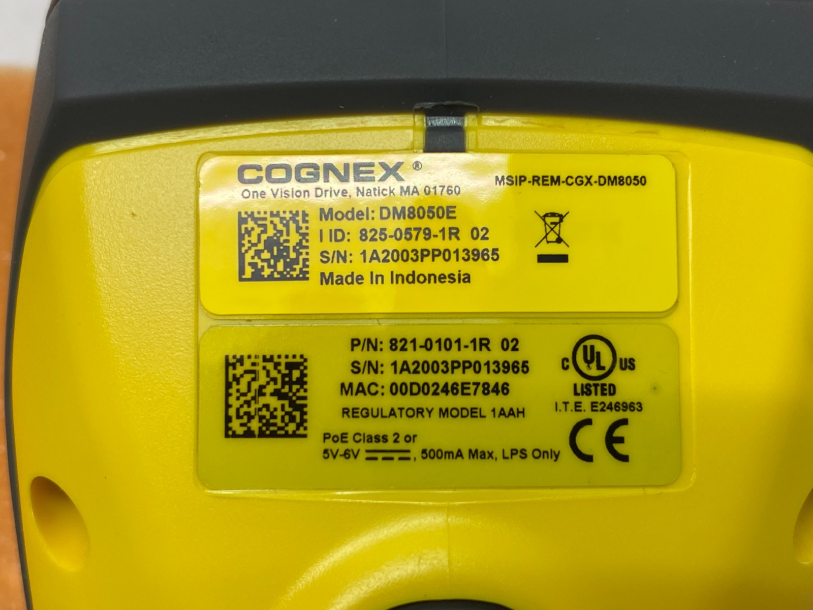 Cognex 825-0579-1R Dataman Handheld Barcode Reader DM8050E w/ Battery Pack - Maverick Industrial Sales