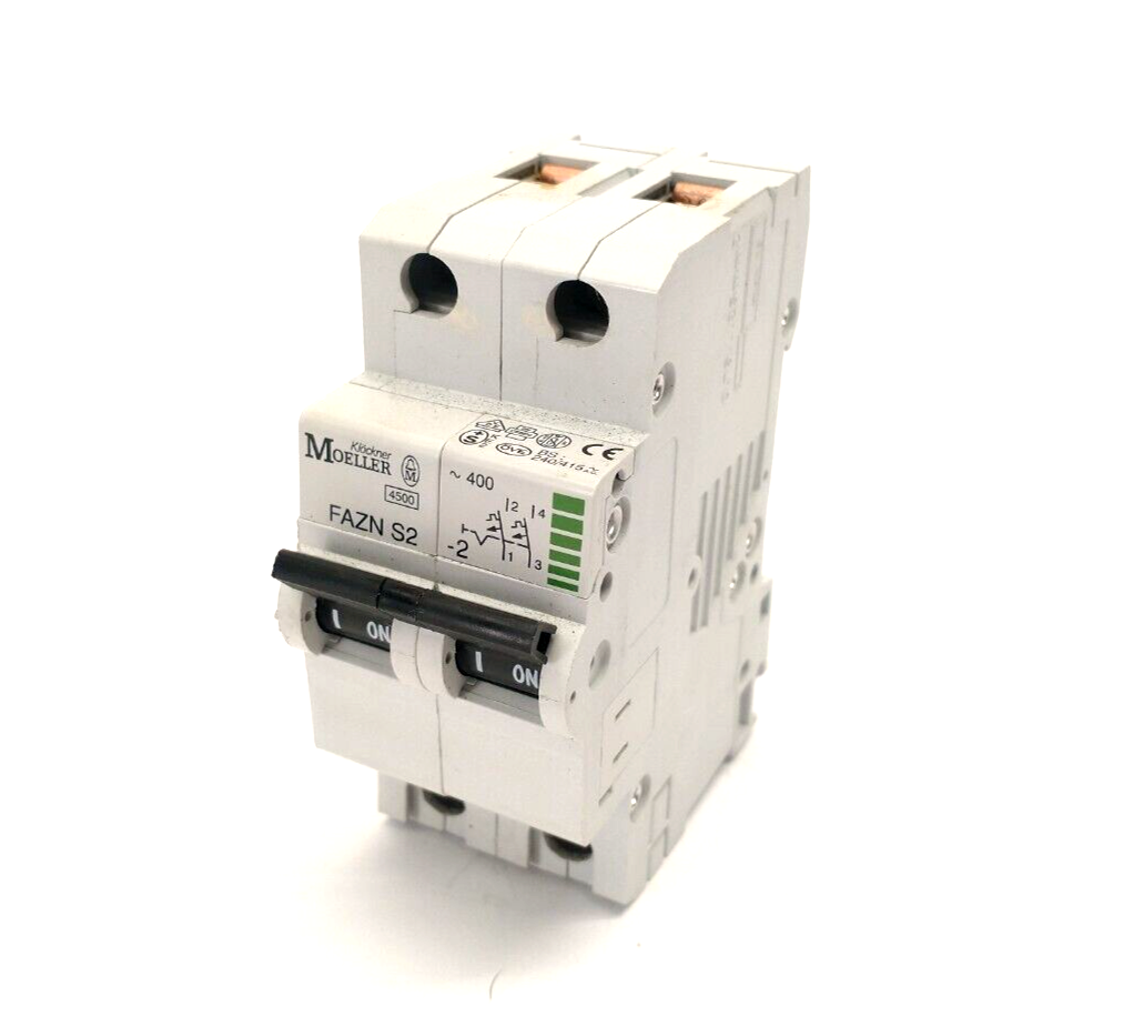 Klockner Moeller FAZNS2-2 Miniature Circuit Breaker 2-Pole 2A 240/415VAC - Maverick Industrial Sales