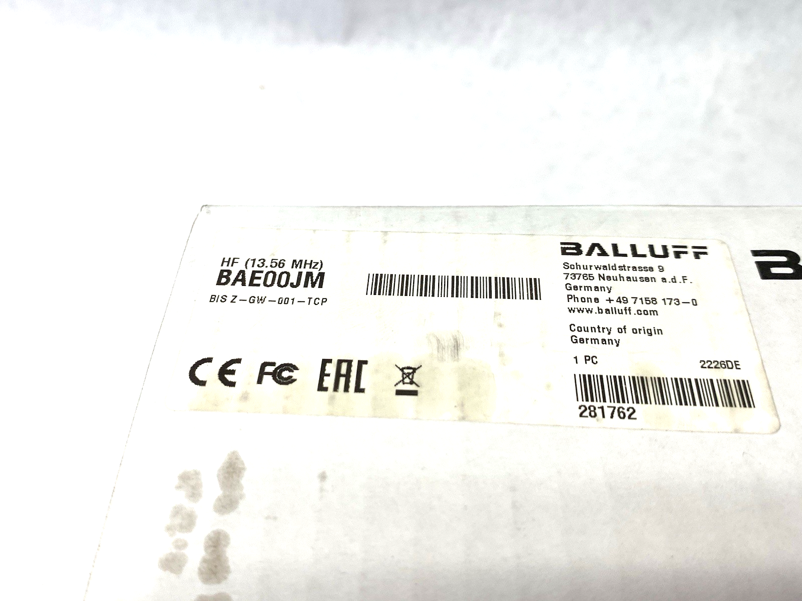 Balluff BAE00JM Ethernet HF Communication Module, (13.56 MHz) BIS Z-GW-001-TCP - Maverick Industrial Sales