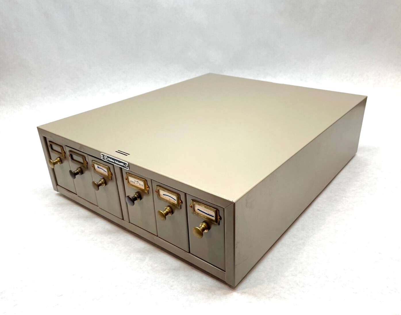 Fisher Scientific Microscope Slide Stackable Storage Cabinet, 6-Drawer, Brass - Maverick Industrial Sales