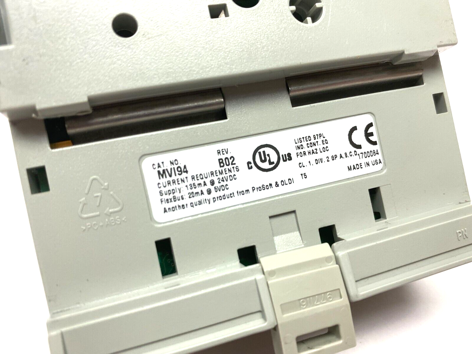 Prosoft MVI94-ASCII-1 FlexI/O Multi-Vendor Serial Interface Module Rev B02 - Maverick Industrial Sales