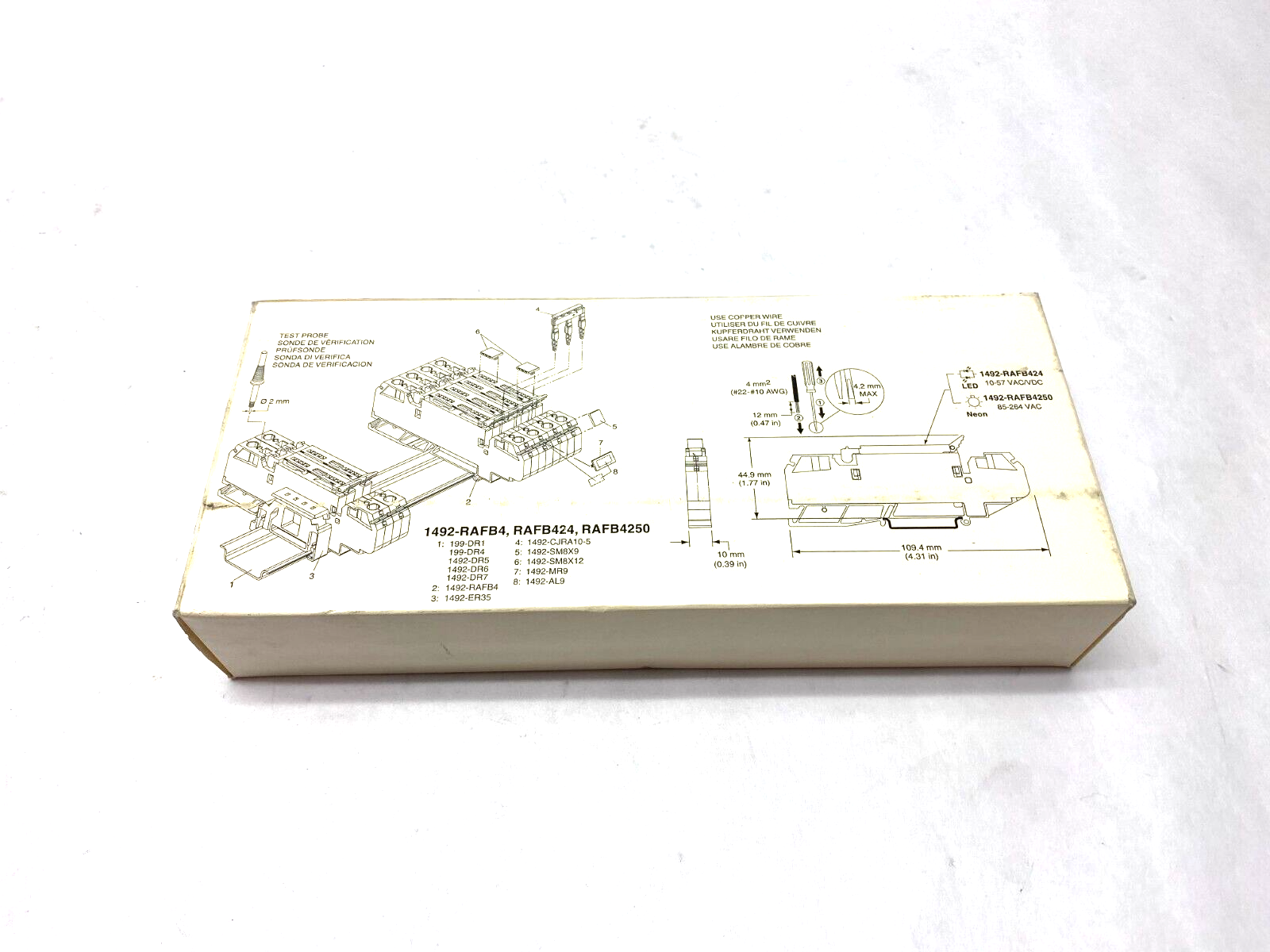 Allen Bradley 1492-RAFB4 Ser. A Fuse Holding Terminal Block Black BOX OF 25 - Maverick Industrial Sales