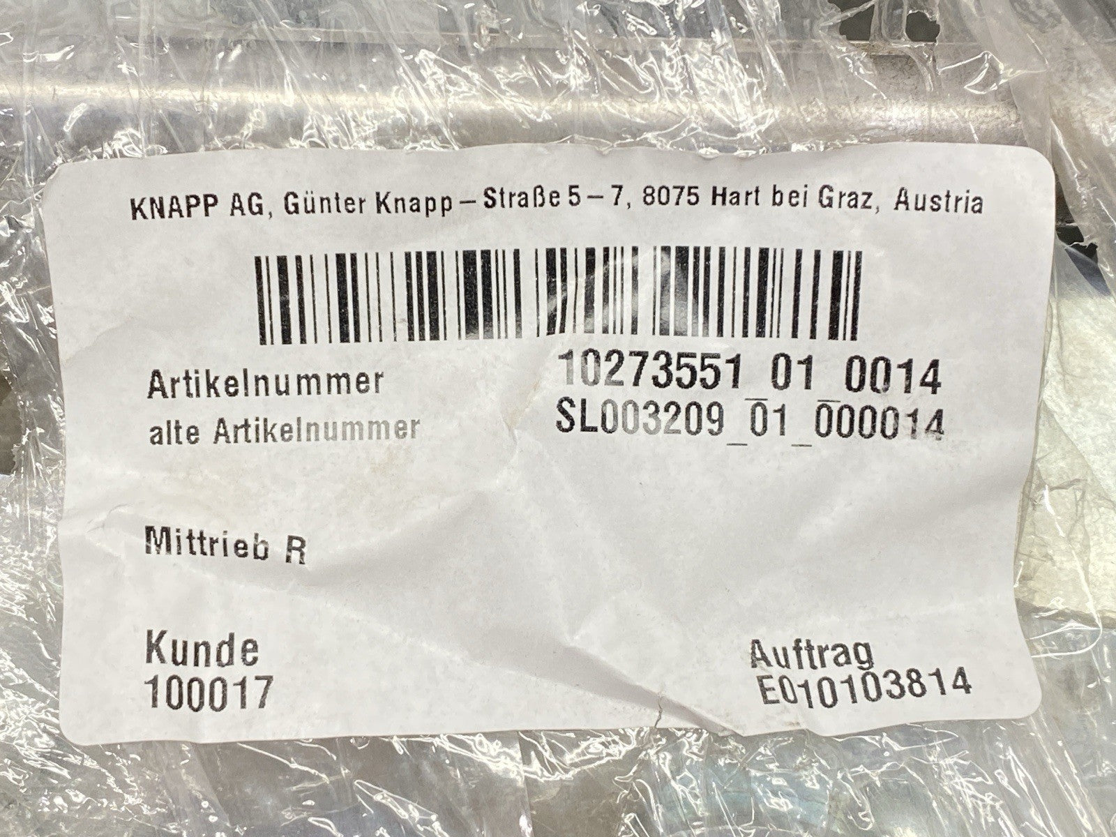 Knapp SL003209-01-000014 Co-Drive Assembly 10273551-01-0014 - Maverick Industrial Sales