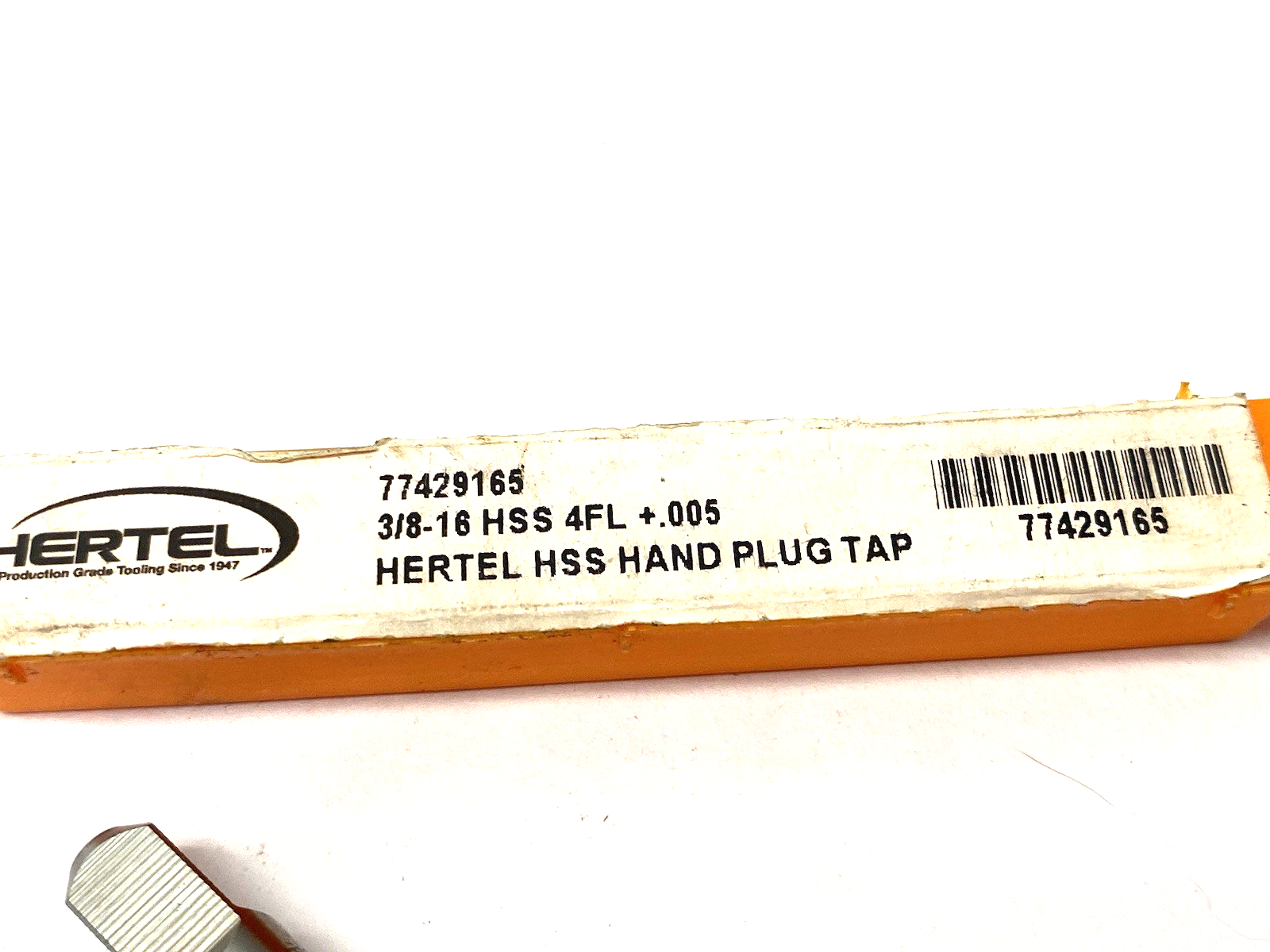 77429165 | Hertel Straight Flute Tap: 3/8-16 UNC, 4 Flute, Plug Chamfer, High-Spee - New – Open box - Maverick Industrial Sales