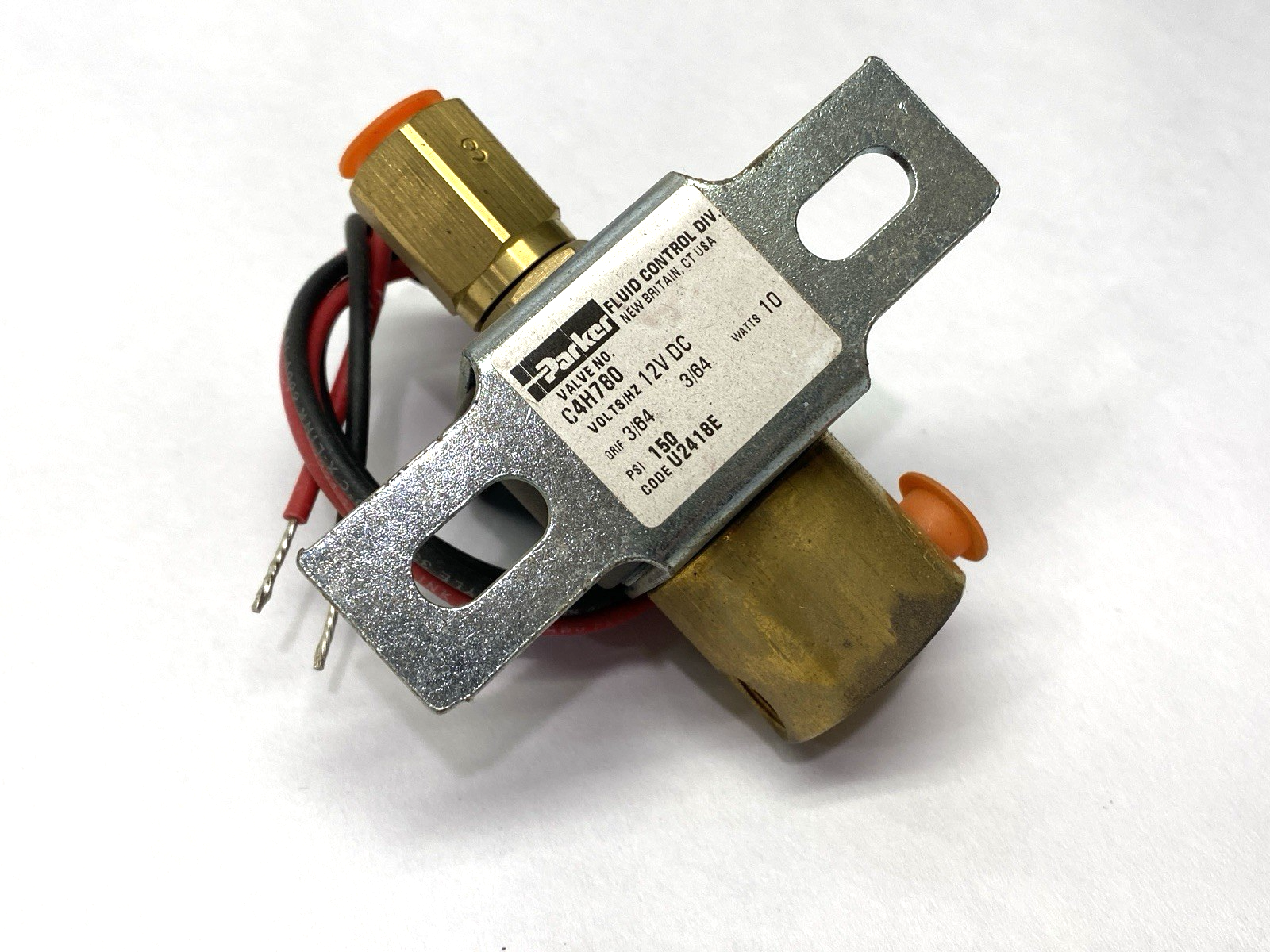 Parker C4H780 Solenoid Valve 3-Way 150PSI 12VDC SHELFWARE - Maverick Industrial Sales