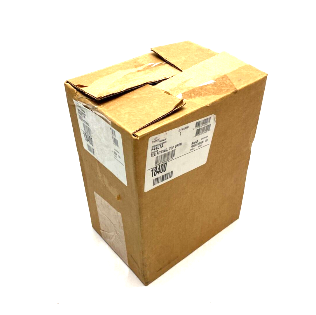 Hoffman F44LTC nVent Lay-In Tee Fitting, Top Out Open Hinged Cover PAINTED BLUE - Maverick Industrial Sales
