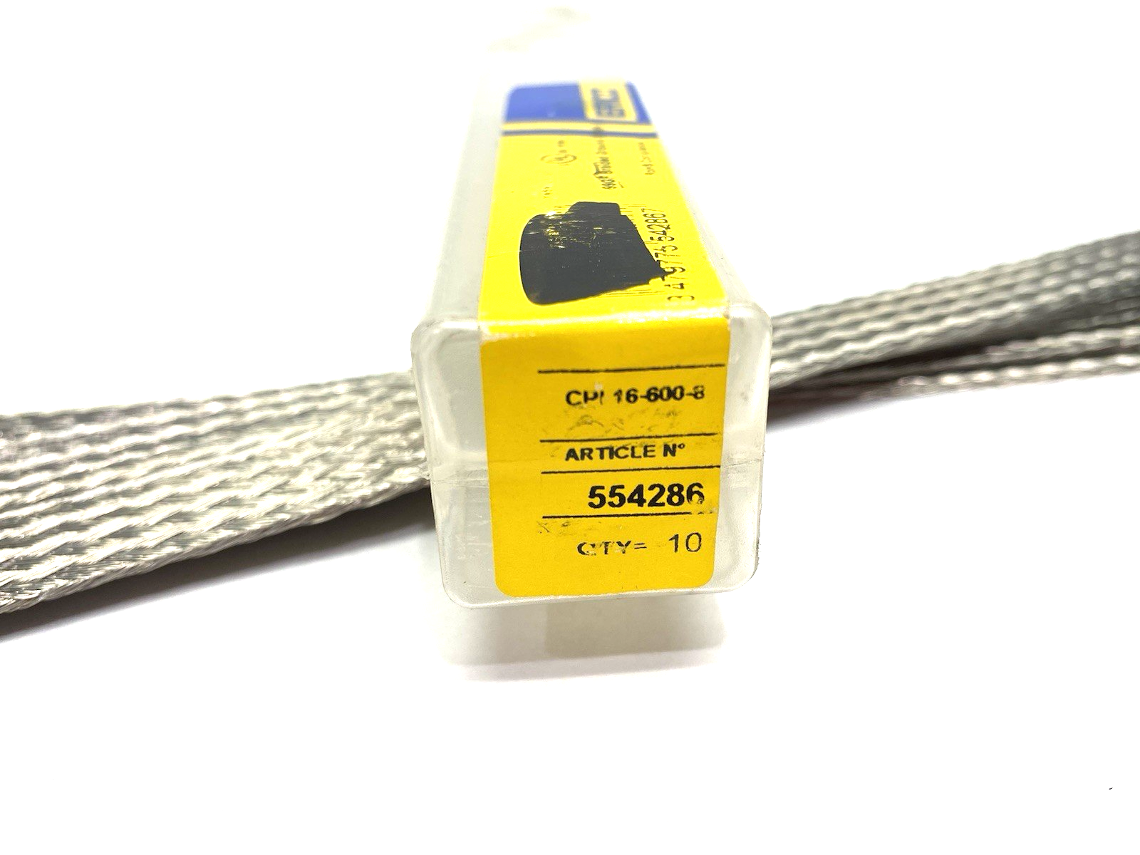 554286 | Erico nVent ERIFLEX Braided Grounding Strap Stainless Steel PKG OF 6 - New – Open box - Maverick Industrial Sales