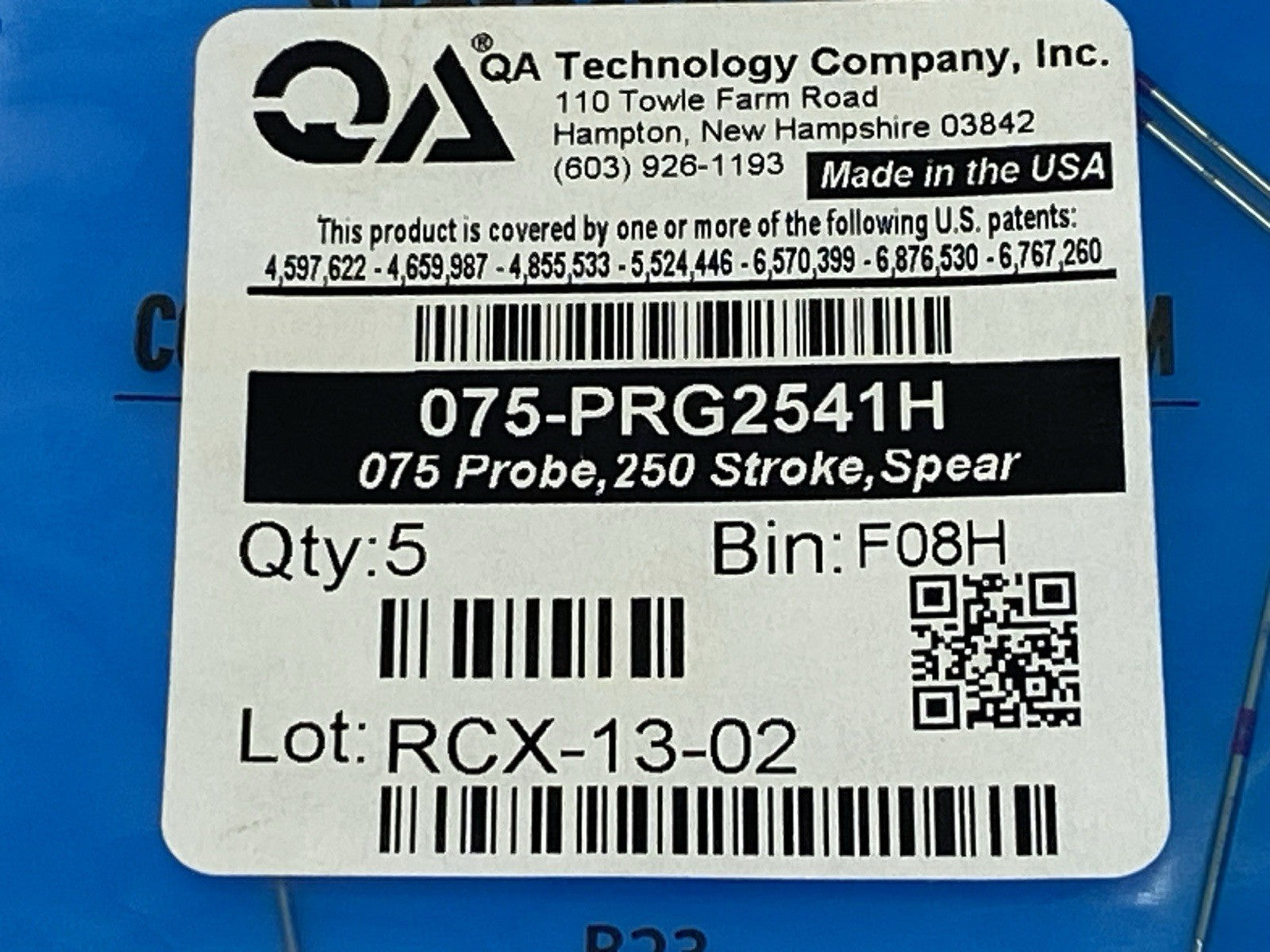 QA Technology 075-PRG2541H Test Probe 075 Probe 250 Stroke Spear LOT OF 10 - Maverick Industrial Sales