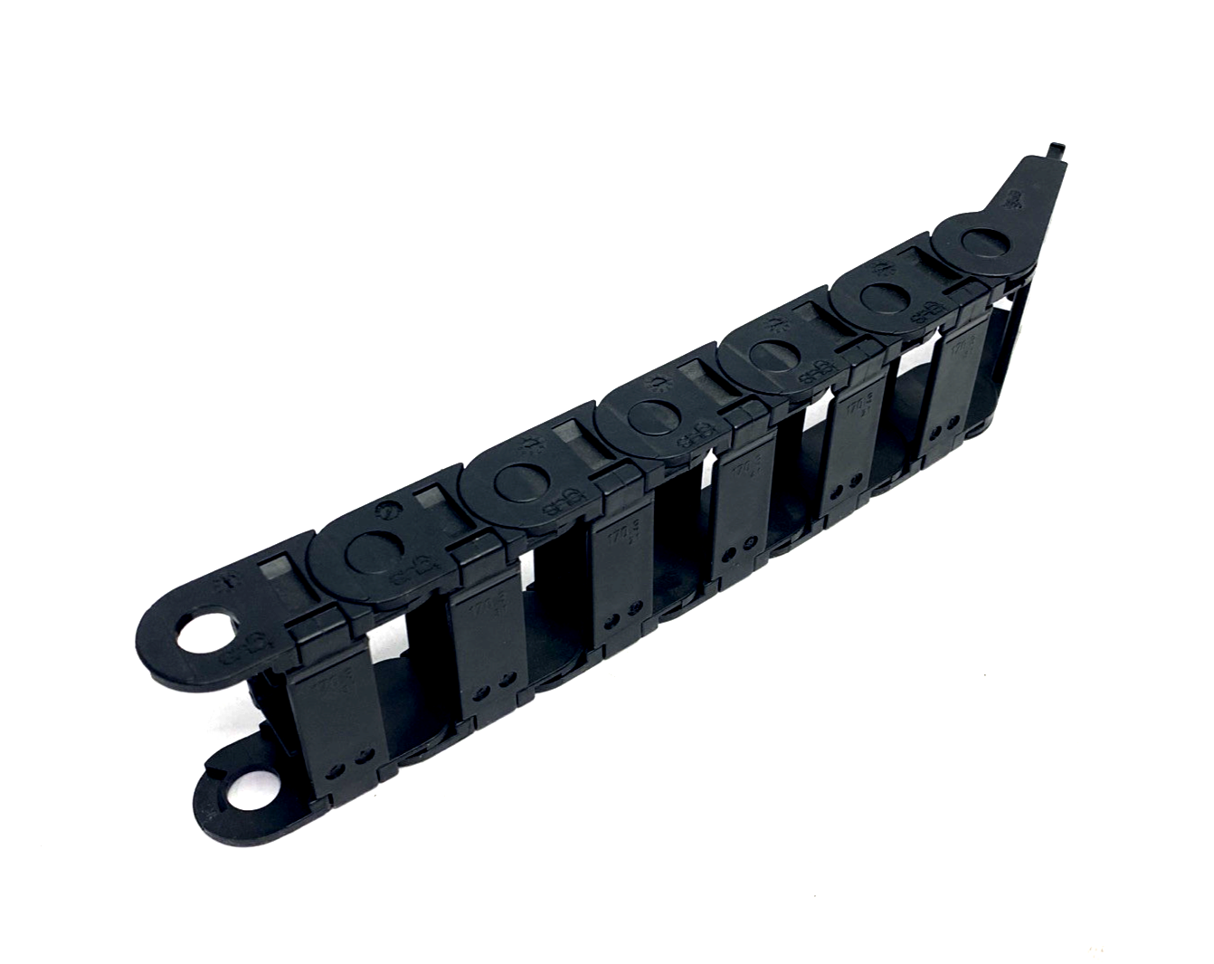 Igus B15-038-038-0 Series B15 E-Chain 6 Links & 1038-3PZ Tiewrap Bracket 8" OAL - Maverick Industrial Sales