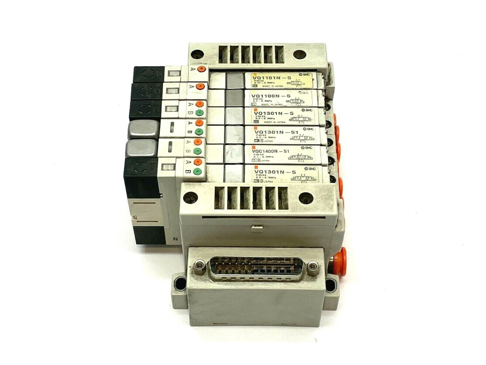 SMC VV5Q11-06N7FU0-S Manifold Base w/ Solenoids - Maverick Industrial Sales