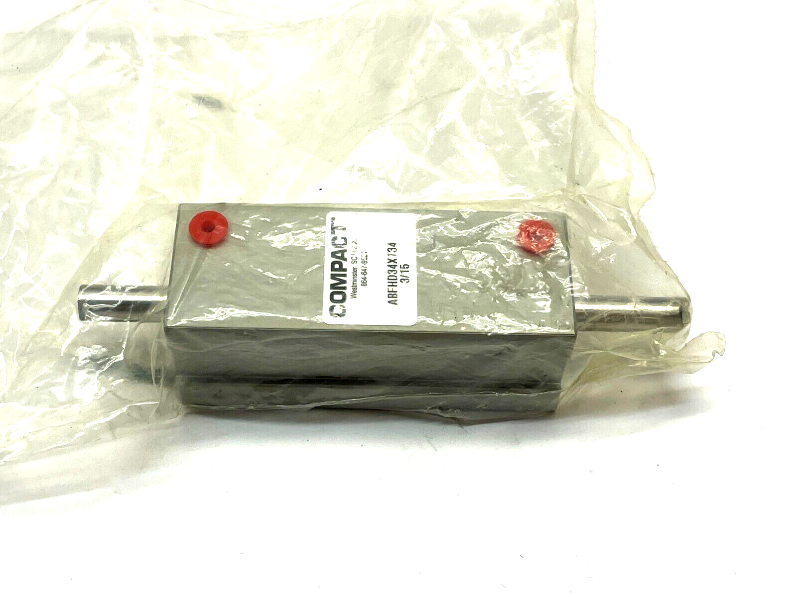 Compact ABFHD34X134 Pneumatic Double Ended Cylinder - Maverick Industrial Sales