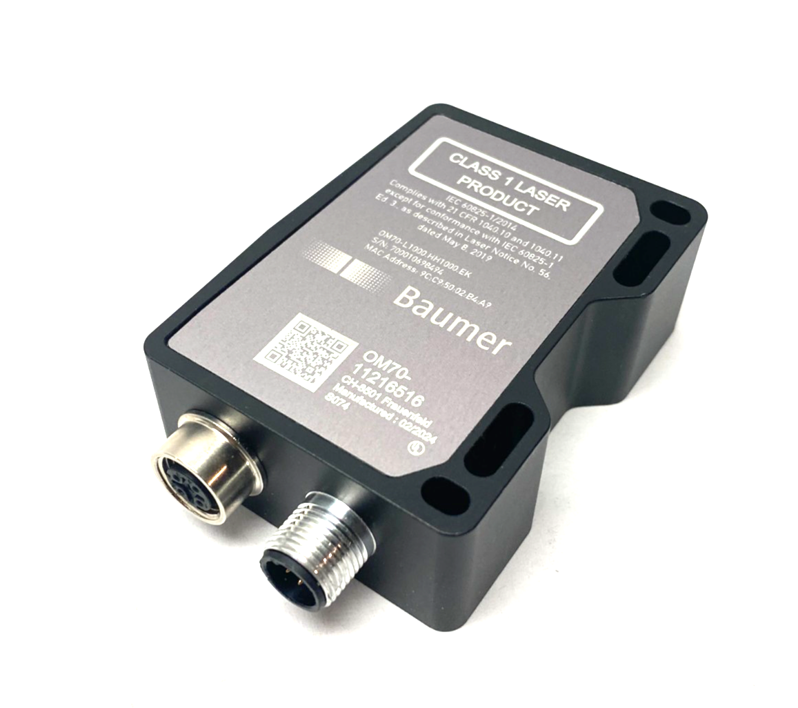 Baumer OM70-L1000.HH1000.EK High Performance Distance Laser Sensor 11216516 - Maverick Industrial Sales