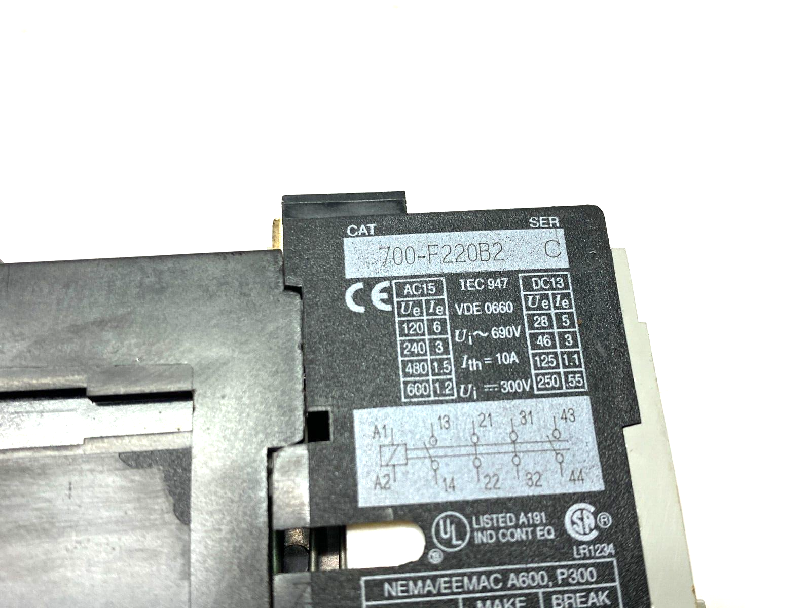 Allen Bradley 700-F220B2 Ser. C Industrial Control Relay - Maverick Industrial Sales