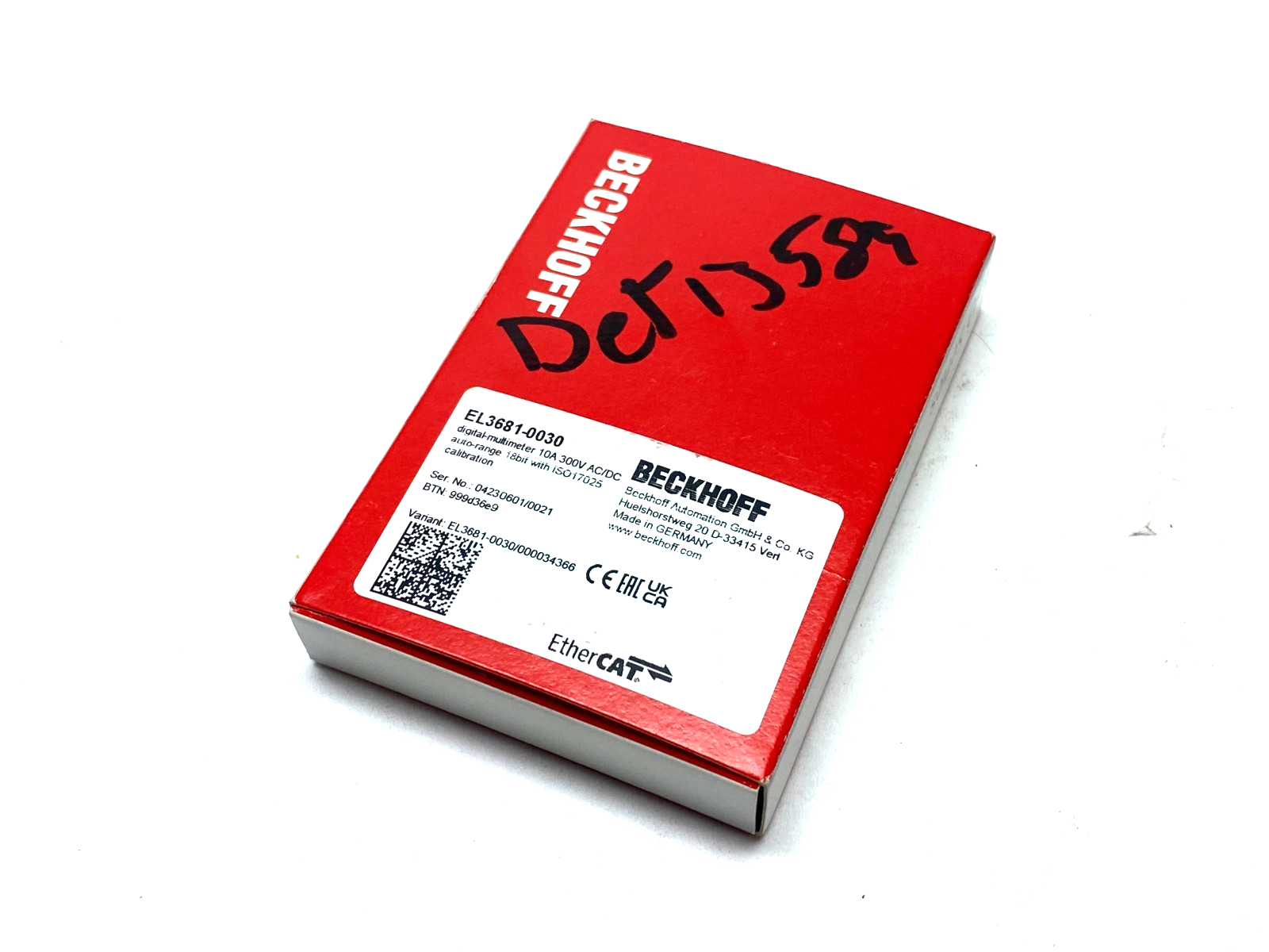 Beckhoff EL3681-0030 EtherCAT 1-Channel Analog Input Terminal, Multimeter 19-Bit - Maverick Industrial Sales