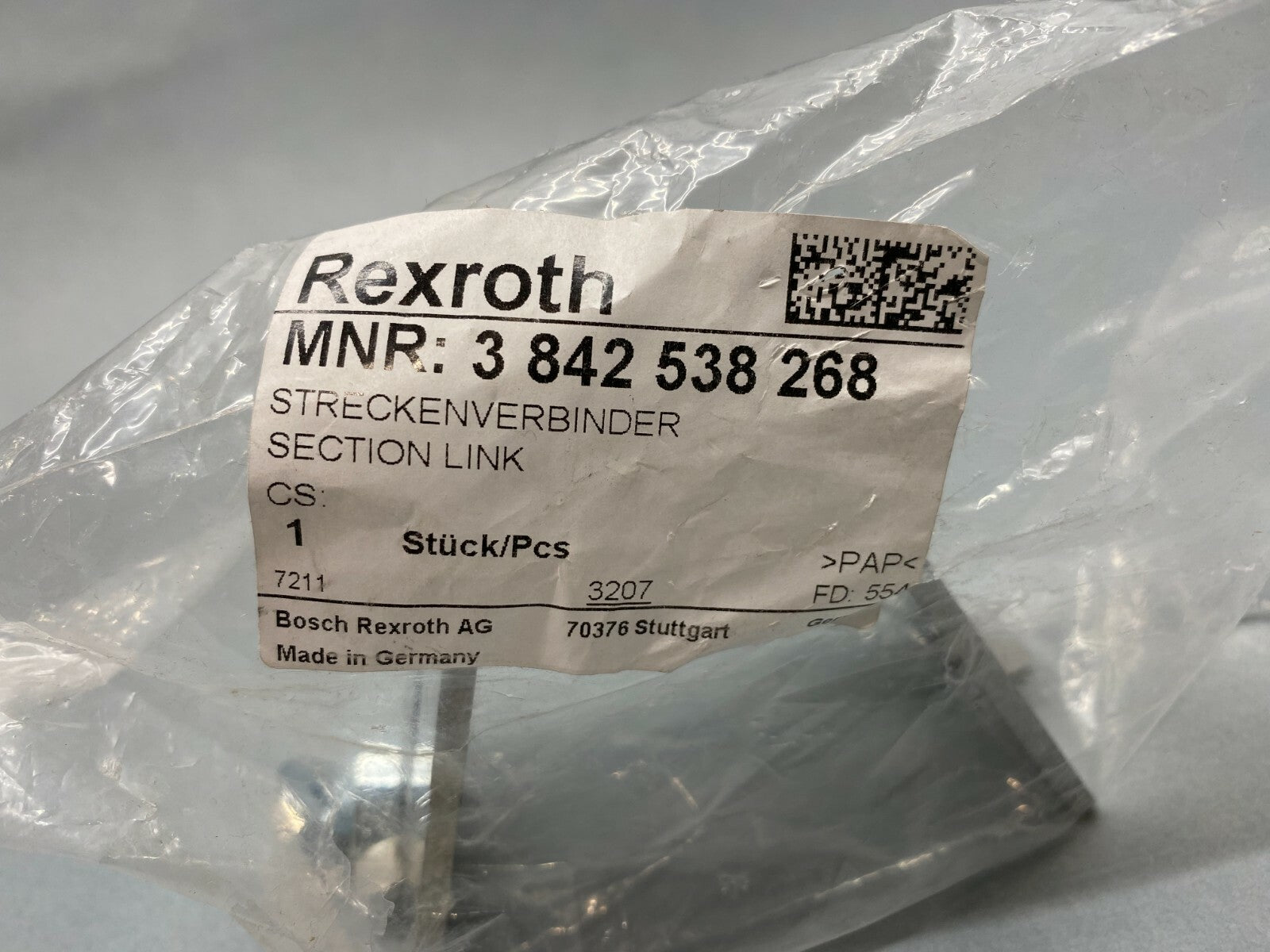 Bosch Rexroth 3842538268 Conveyor Transition Section Link - Maverick Industrial Sales