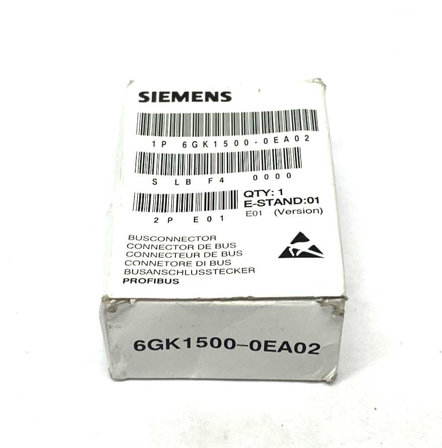 Siemens 6GK1500-0EA02 PROFIBUS Bus Connector with Axial Cable Outlet - Maverick Industrial Sales