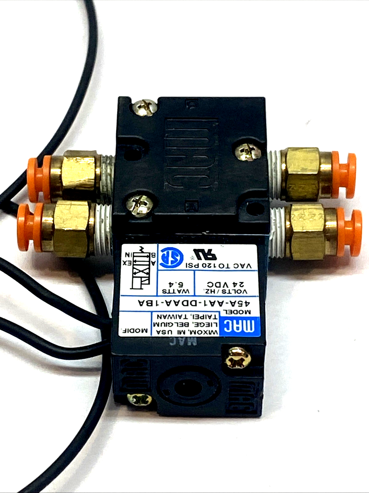 Mac 45A-AA1-DDAA-1BA Solenoid Valve 4-Way 1/8" NPTF 24V - Maverick Industrial Sales