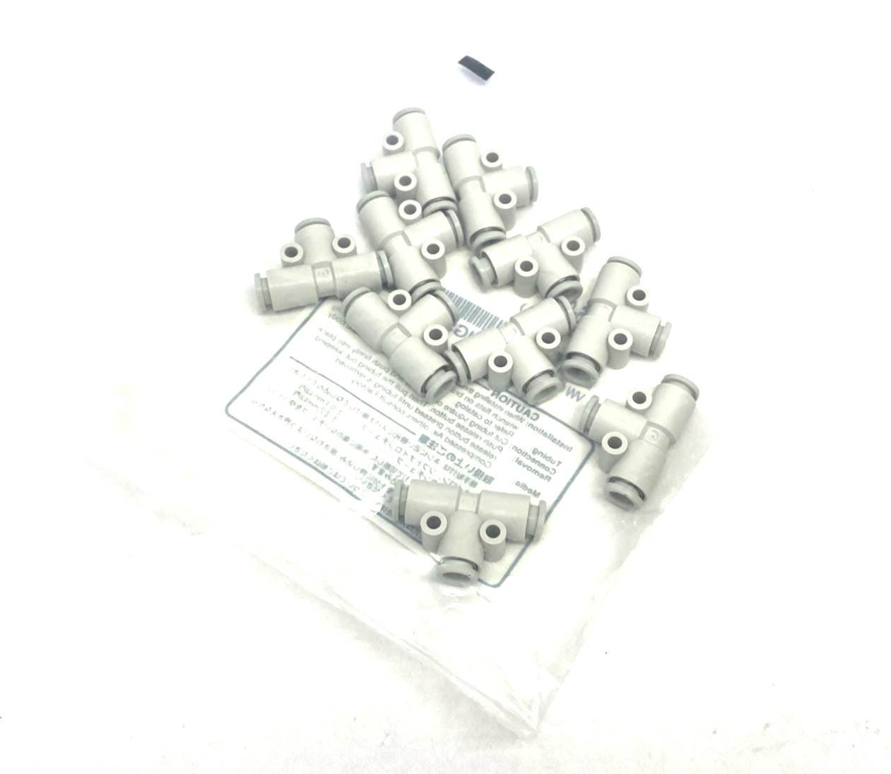 | SMC KQ2T06-00A Pneumatic One-Touch Union Tee Fitting, 6mm Tube OD, 10-PACK - New - Maverick Industrial Sales
