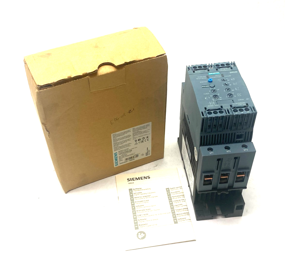 Siemens 3RW4047-1BB04 SIRIUS Soft Starter S3 106 A, 55 kW/400 V - Maverick Industrial Sales