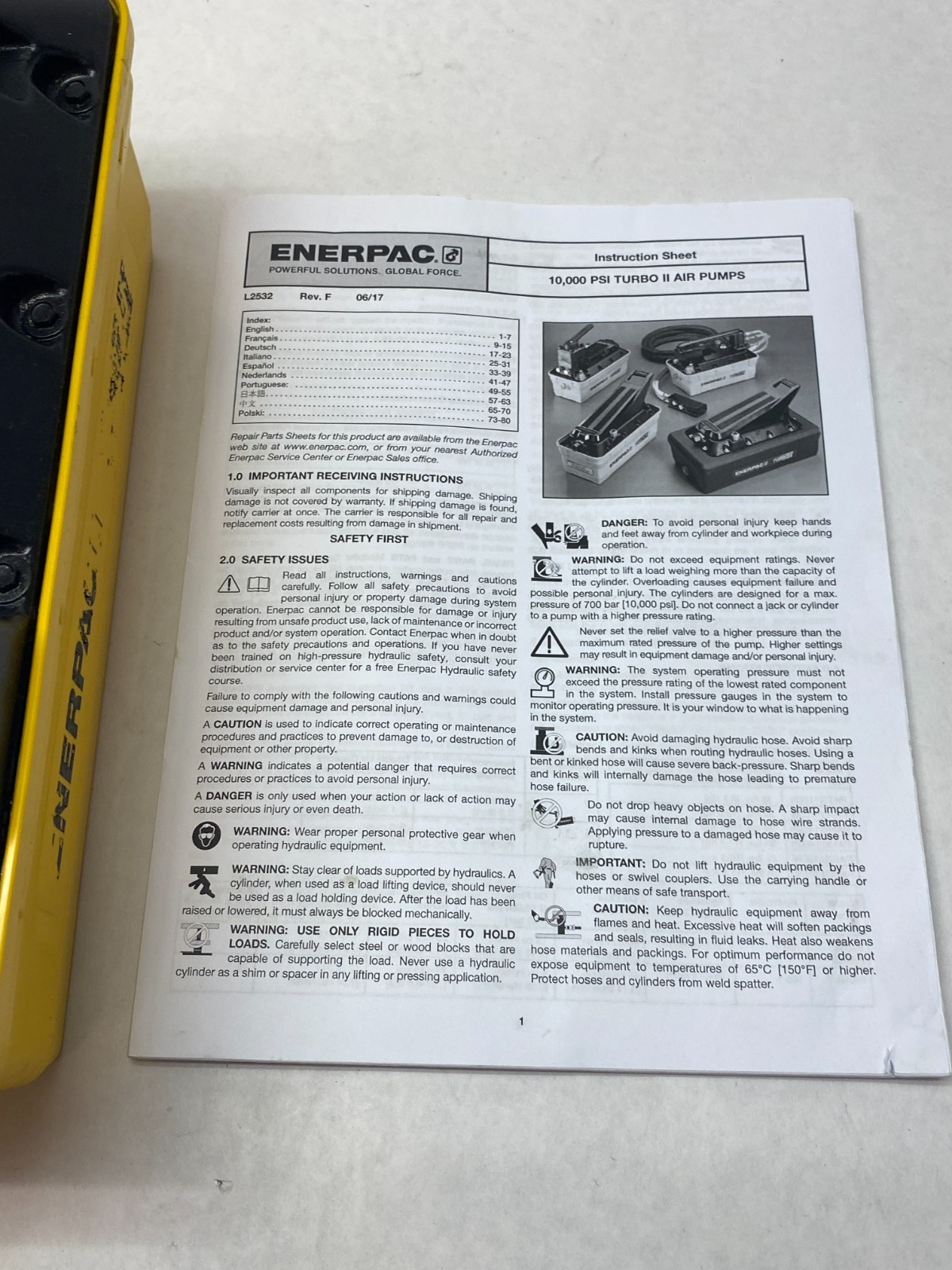Enerpac PAMG1402N Turbo II Air Hydraulic Pump 4/3 Manual Valve - Maverick Industrial Sales