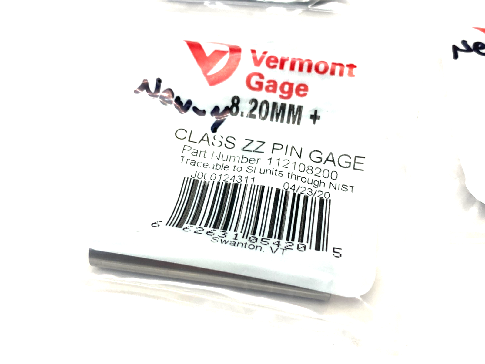 Vermont Gage 112108200 Class ZZ Plus Pin Gage LOT OF 4 - Maverick Industrial Sales