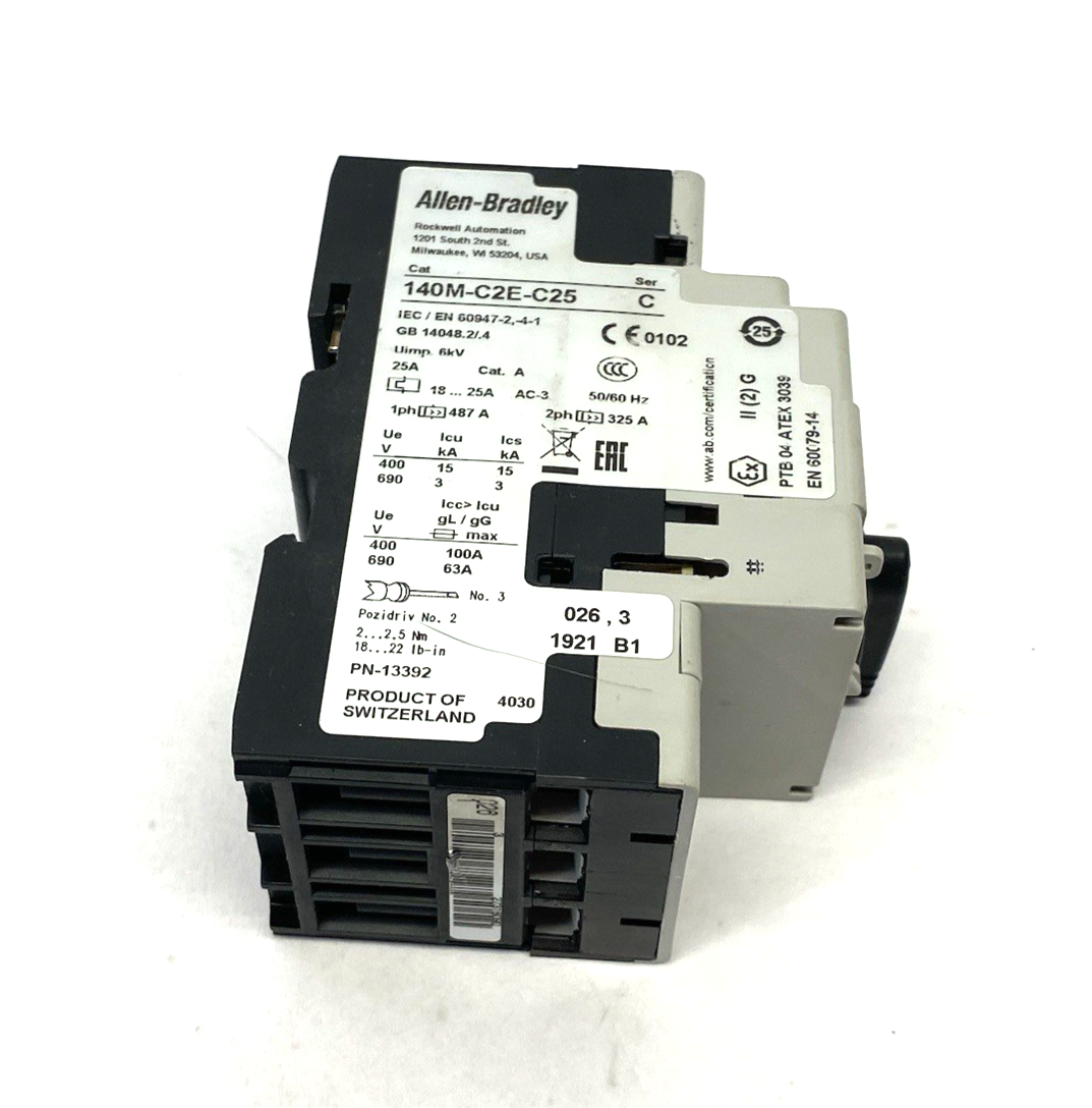 Allen Bradley 140M-C2E-C25 Ser. C Motor Protection Circuit Breaker - Maverick Industrial Sales