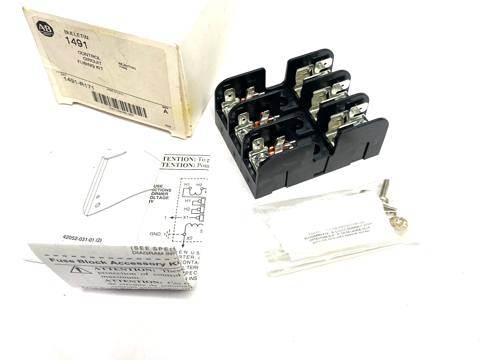 1491-R171 | Allen Bradley Ser. A Fuse Block Control Circuit Kit, Rejection Type - New Other - Maverick Industrial Sales