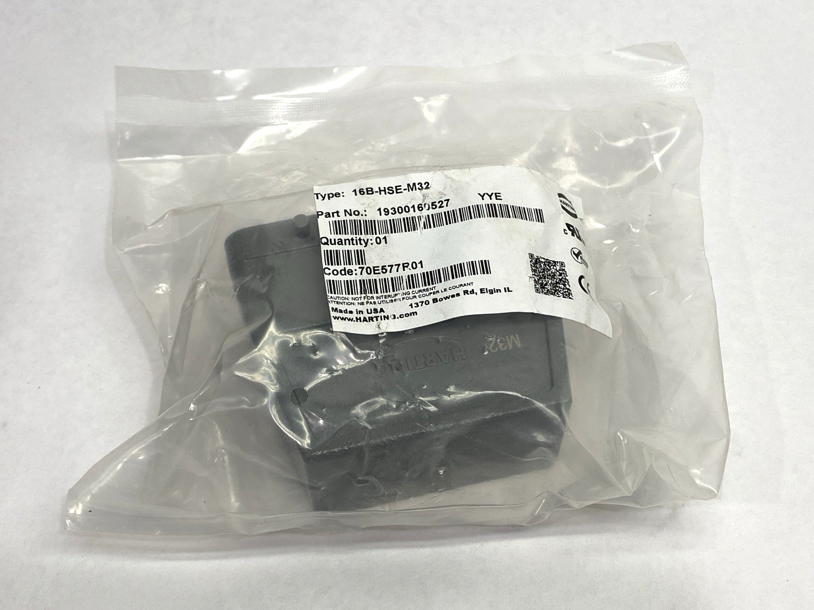 Harting 19300160527 Heavy Duty Connector Hood Side Entry 16B-HSE-M32 - Maverick Industrial Sales
