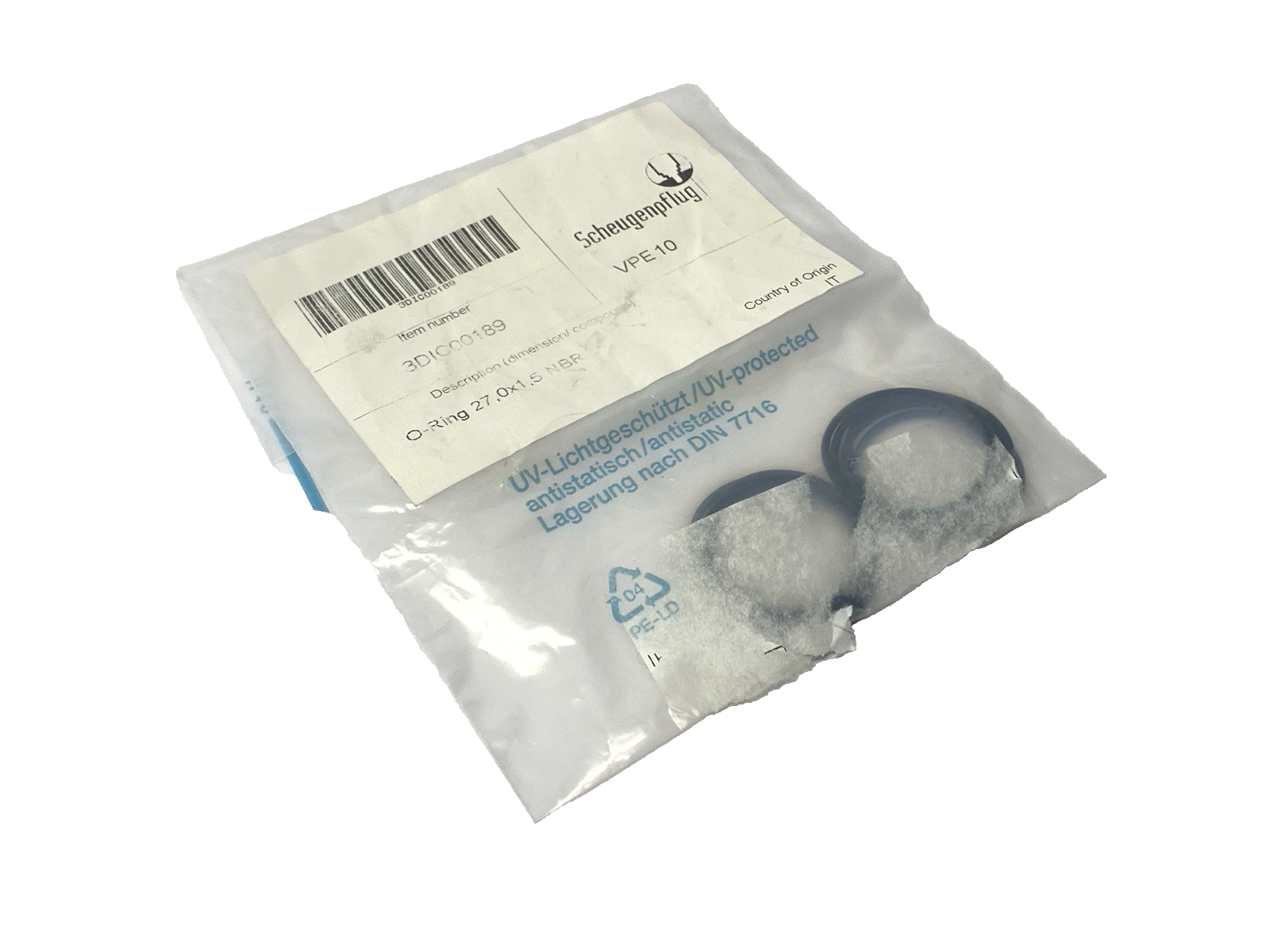 Scheugenpflug 3DIC00189 O-Ring 27mm x 1.5mm NBR LOT OF 10 - Maverick Industrial Sales
